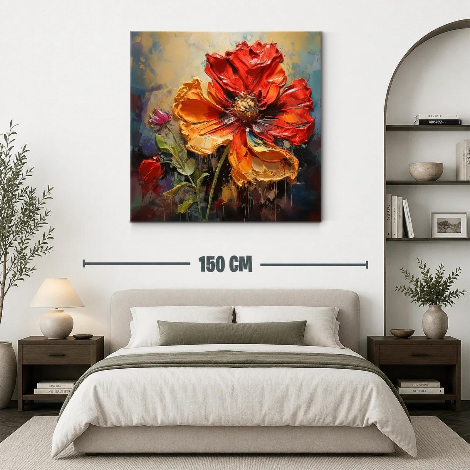 Flor intensa en tonos cálidos y vibrantes — miniatura 3