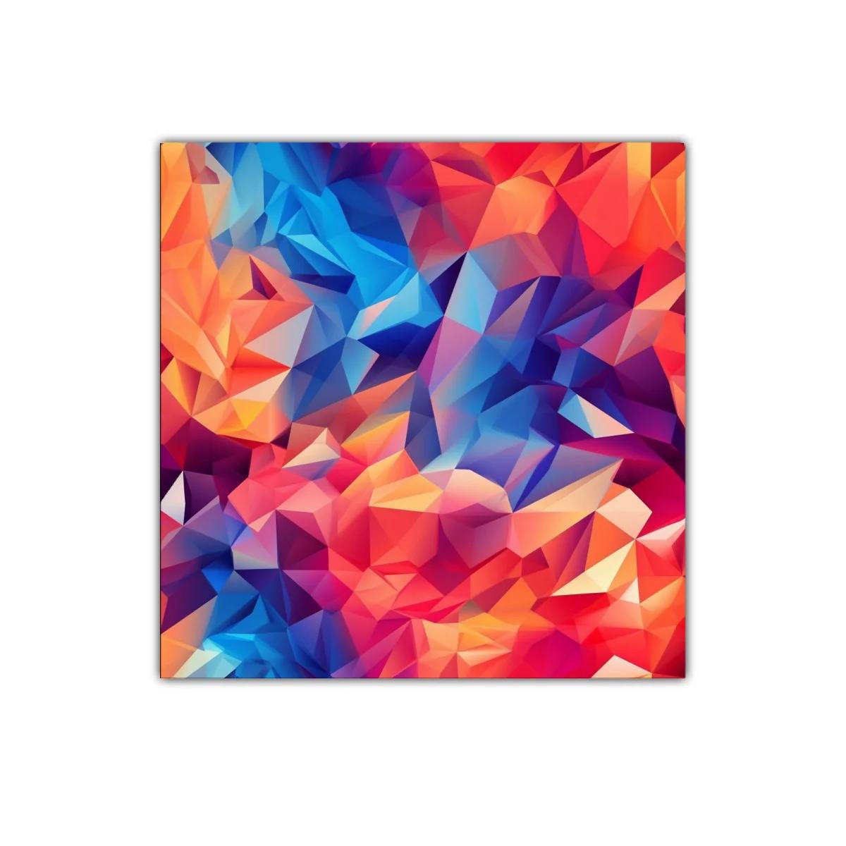 Cuadro abstracto con tonos vibrantes en formas geométricas — imagen principal