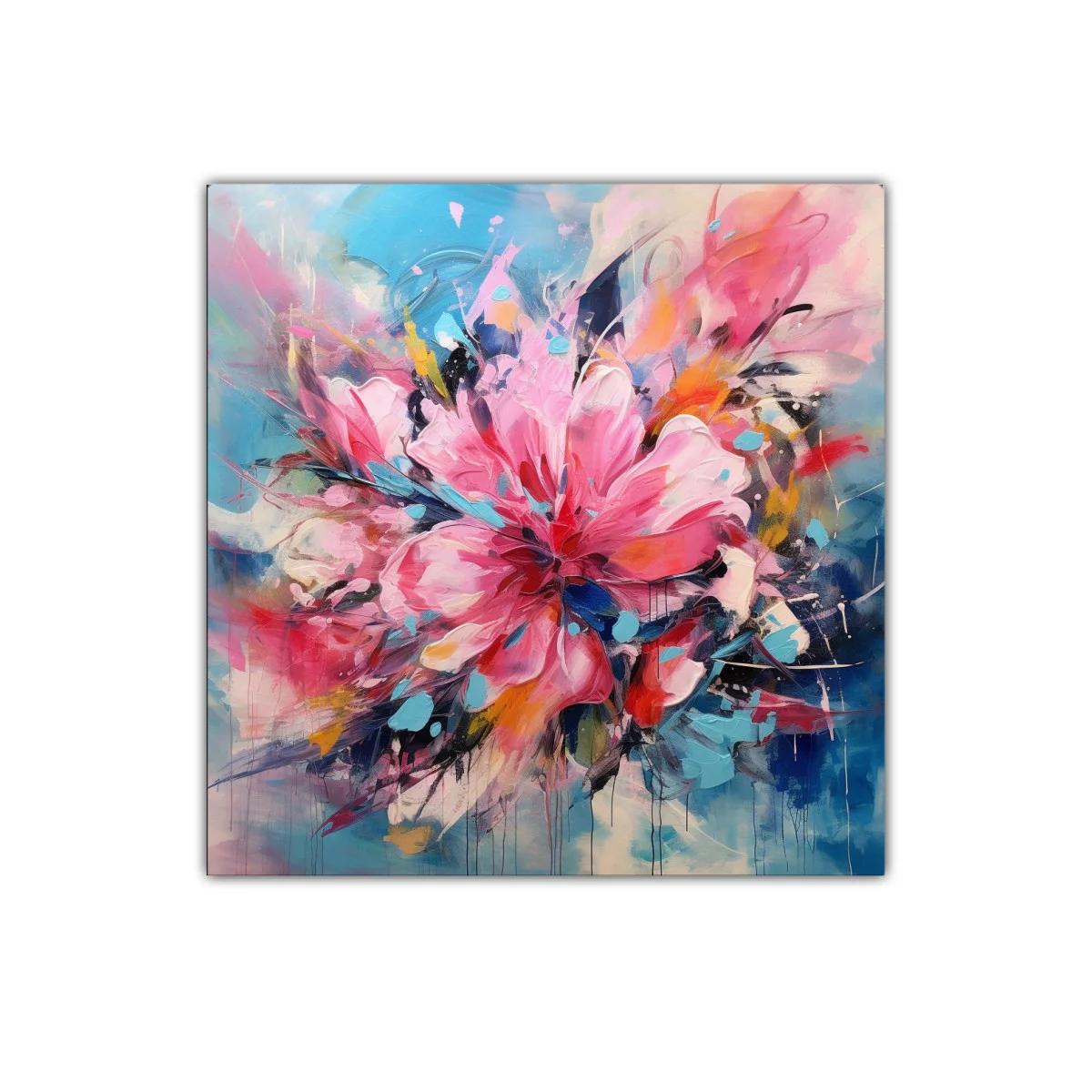Explosion de colores en flor abstracta vibrante