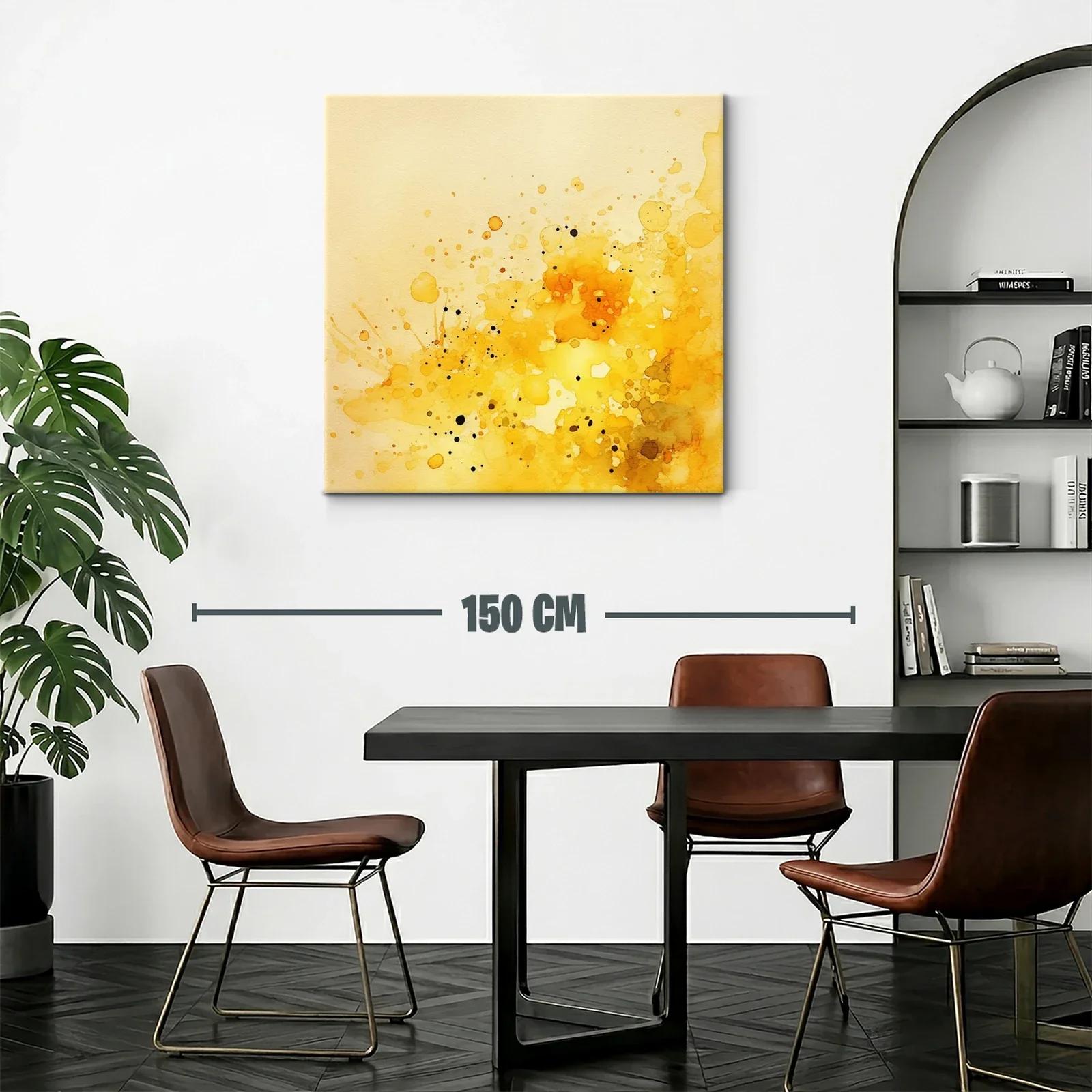 Cuadro abstracto en tonos cálidos y dorados — miniatura 2