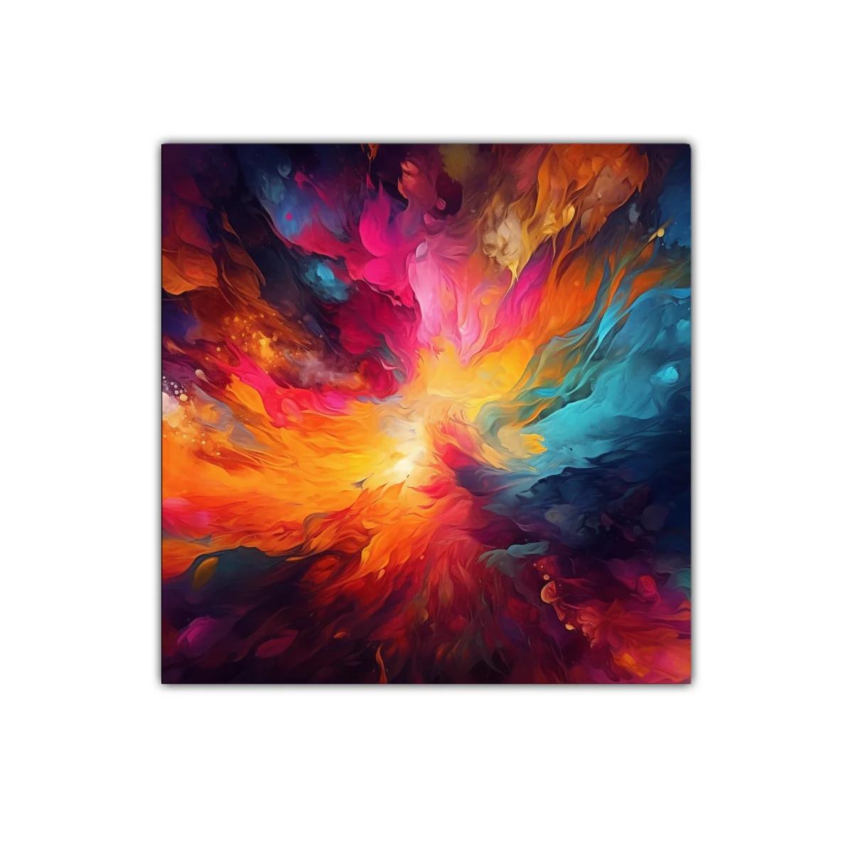 Explosión de colores vibrantes en composición abstracta energética — imagen principal