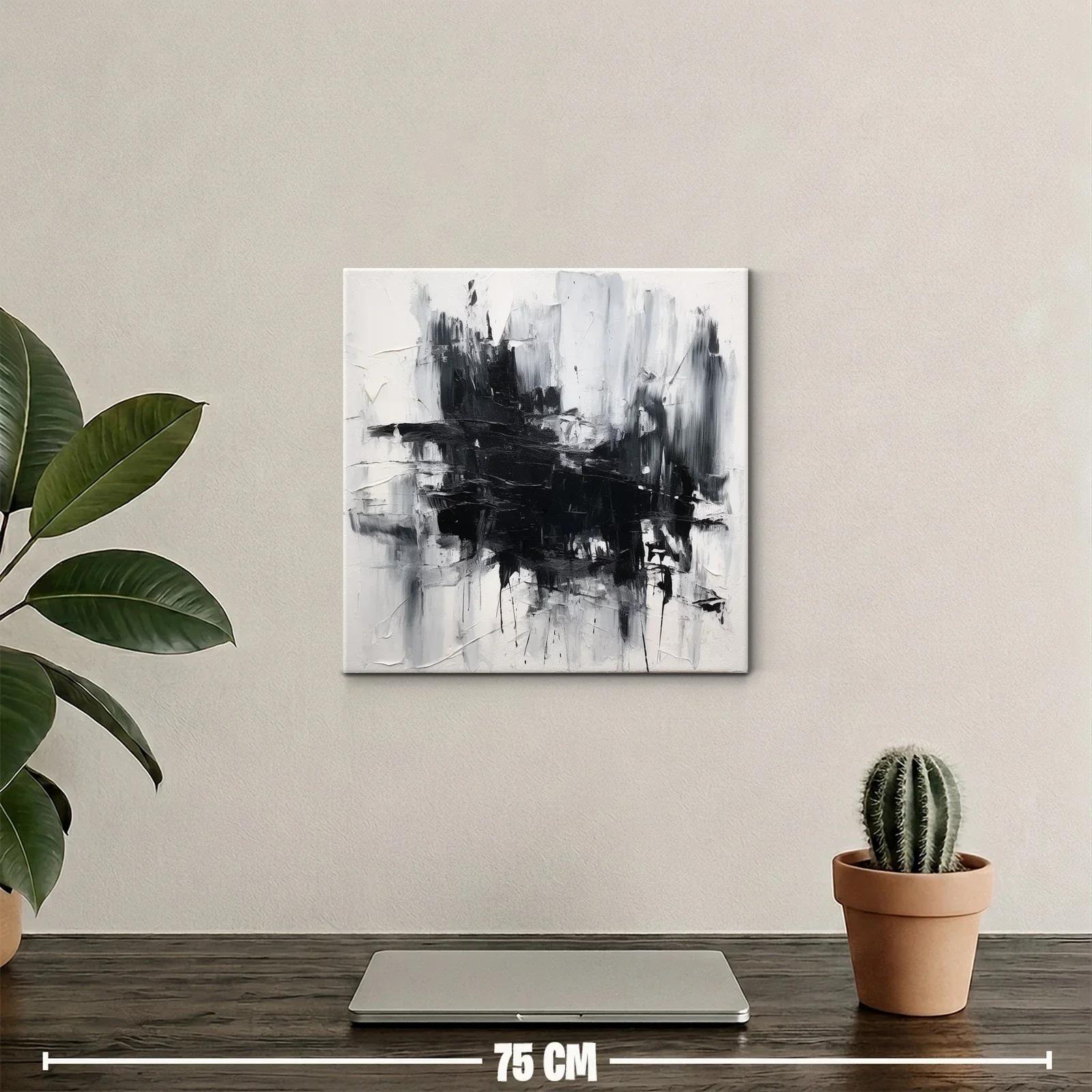 Composición abstracta en tonos blanco y negro — miniatura 2