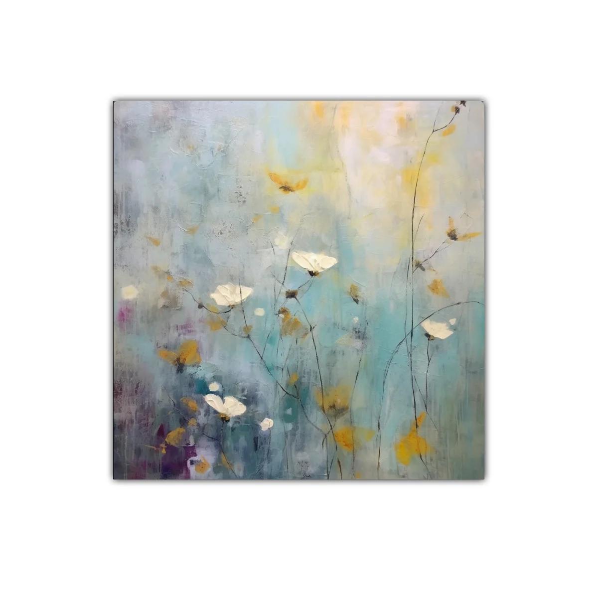 Cuadro floral abstracto en tonos suaves y relajantes — imagen principal