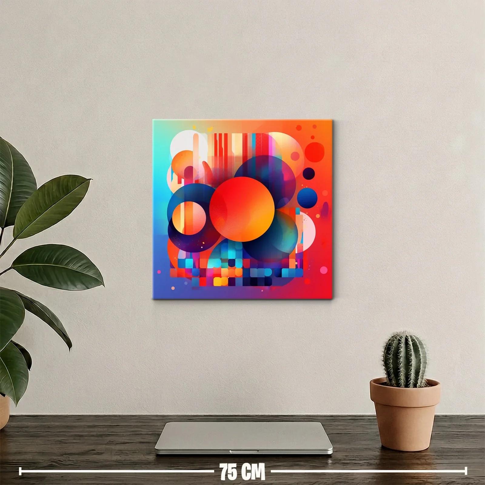 Composición Abstracta de Círculos Vibrantes y Formas Geométricas — miniatura 2