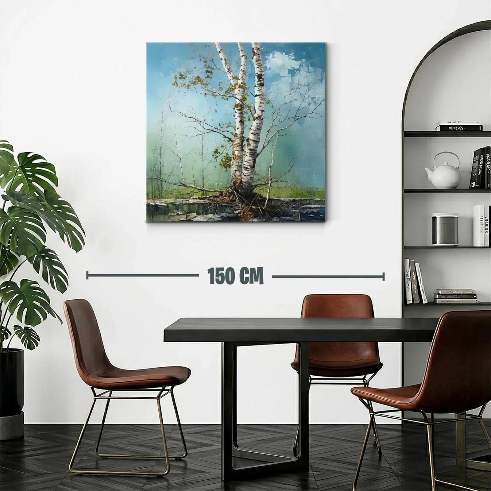 Árbol de abedul en paisaje sereno y natural — miniatura 2