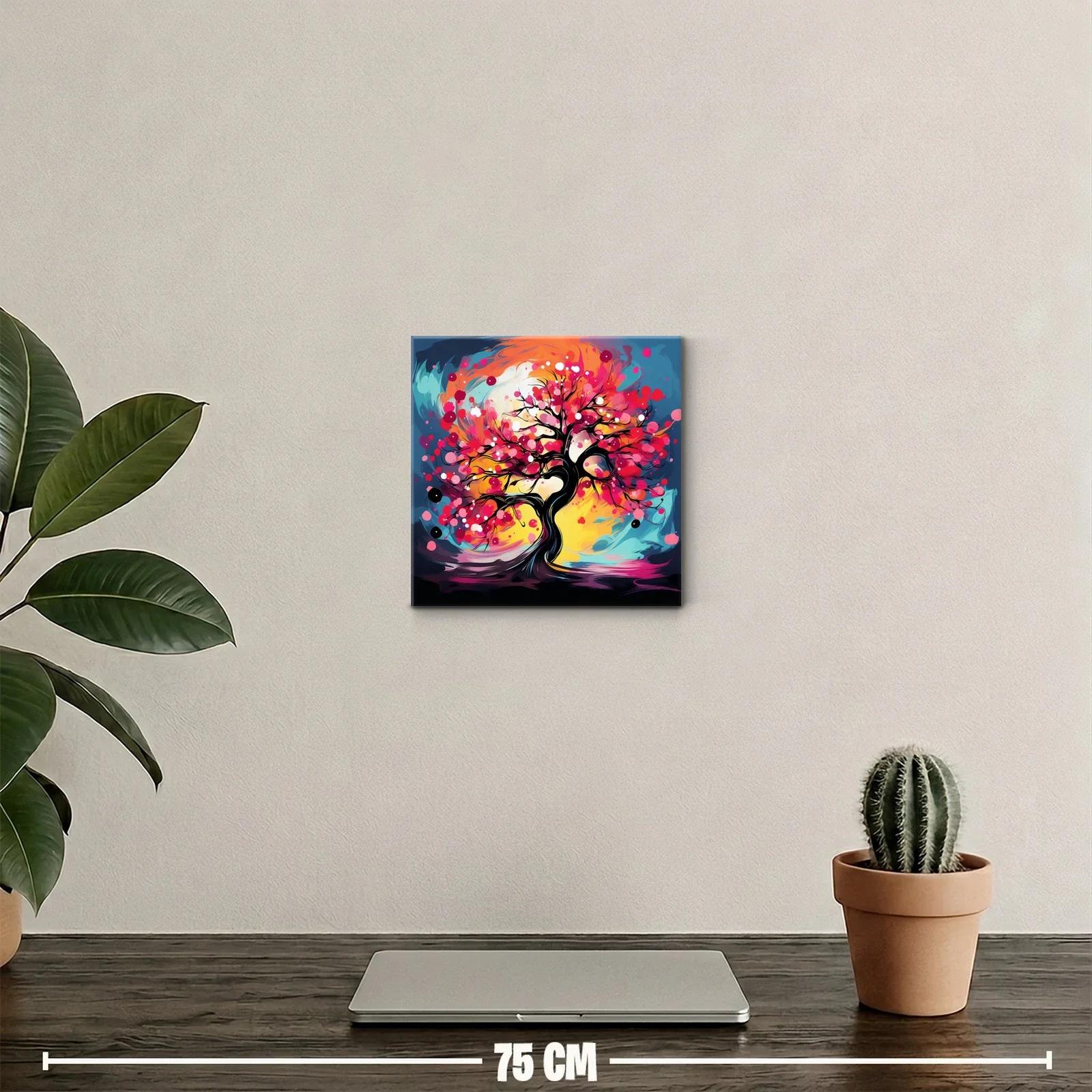 Árbol vibrante con tonos cálidos y destellos de color — miniatura 2