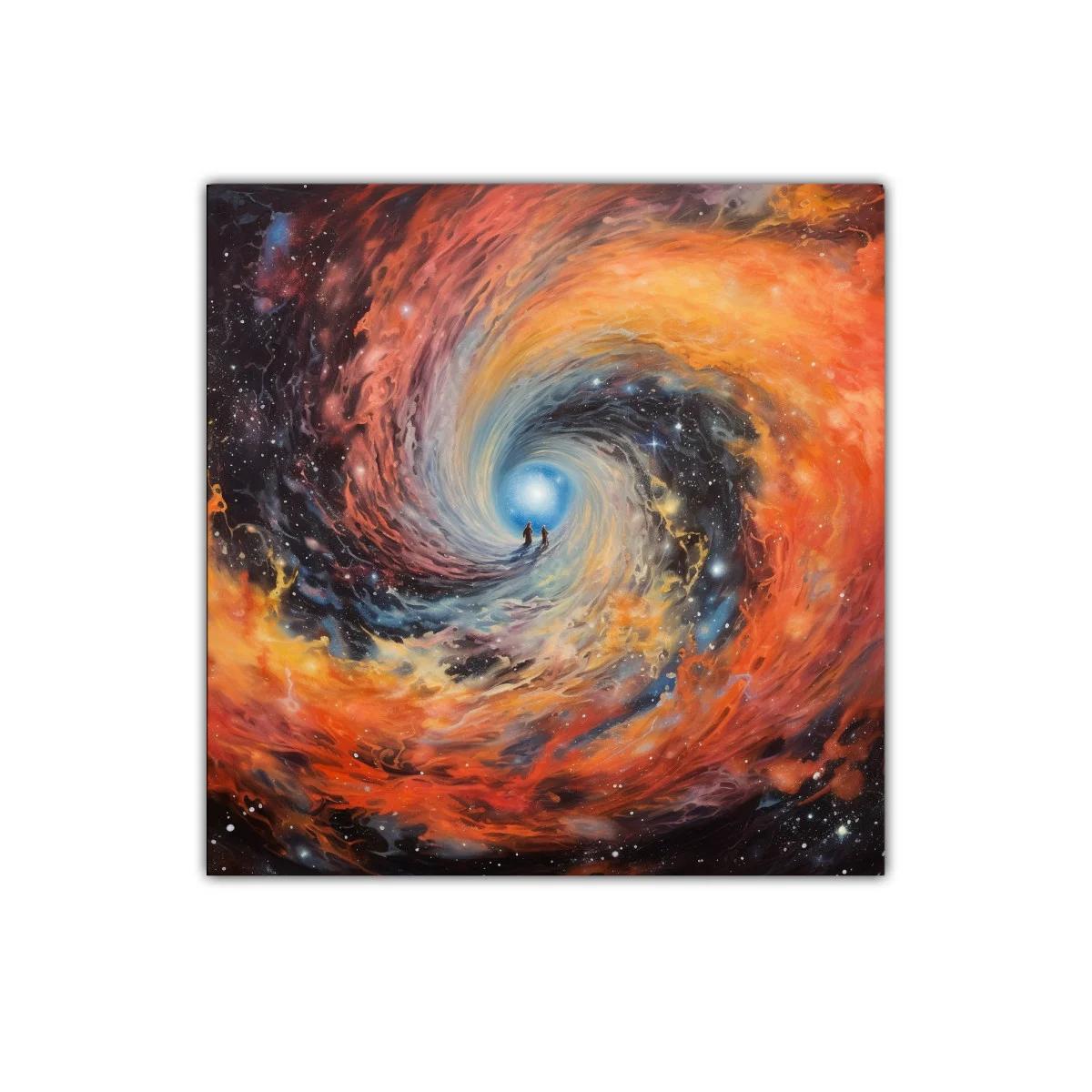Espiral Cósmica con Luz Azul y Tonos Cálidos Vibrantes — imagen principal