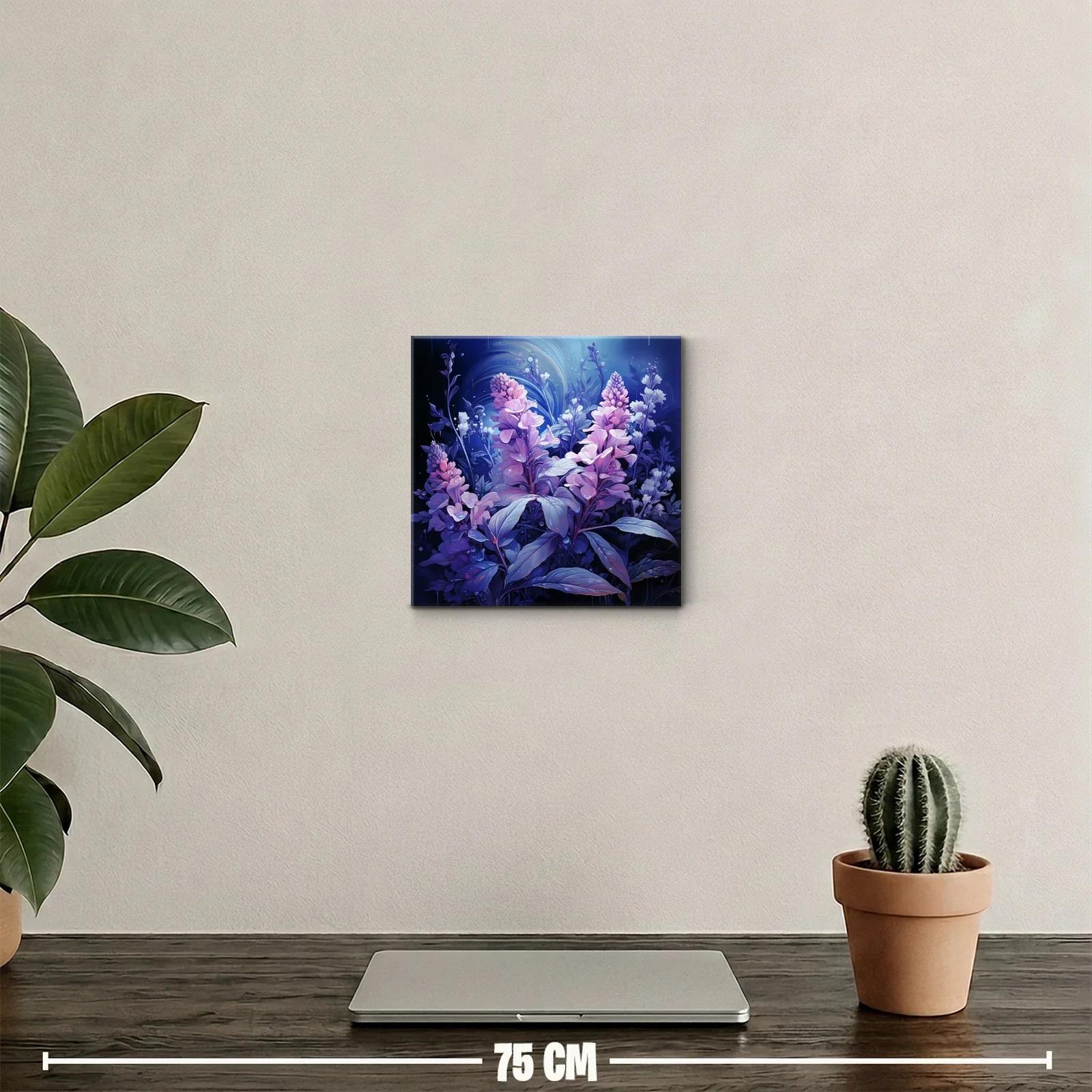 Elegancia floral en tonos malva y azul profundo — miniatura 2