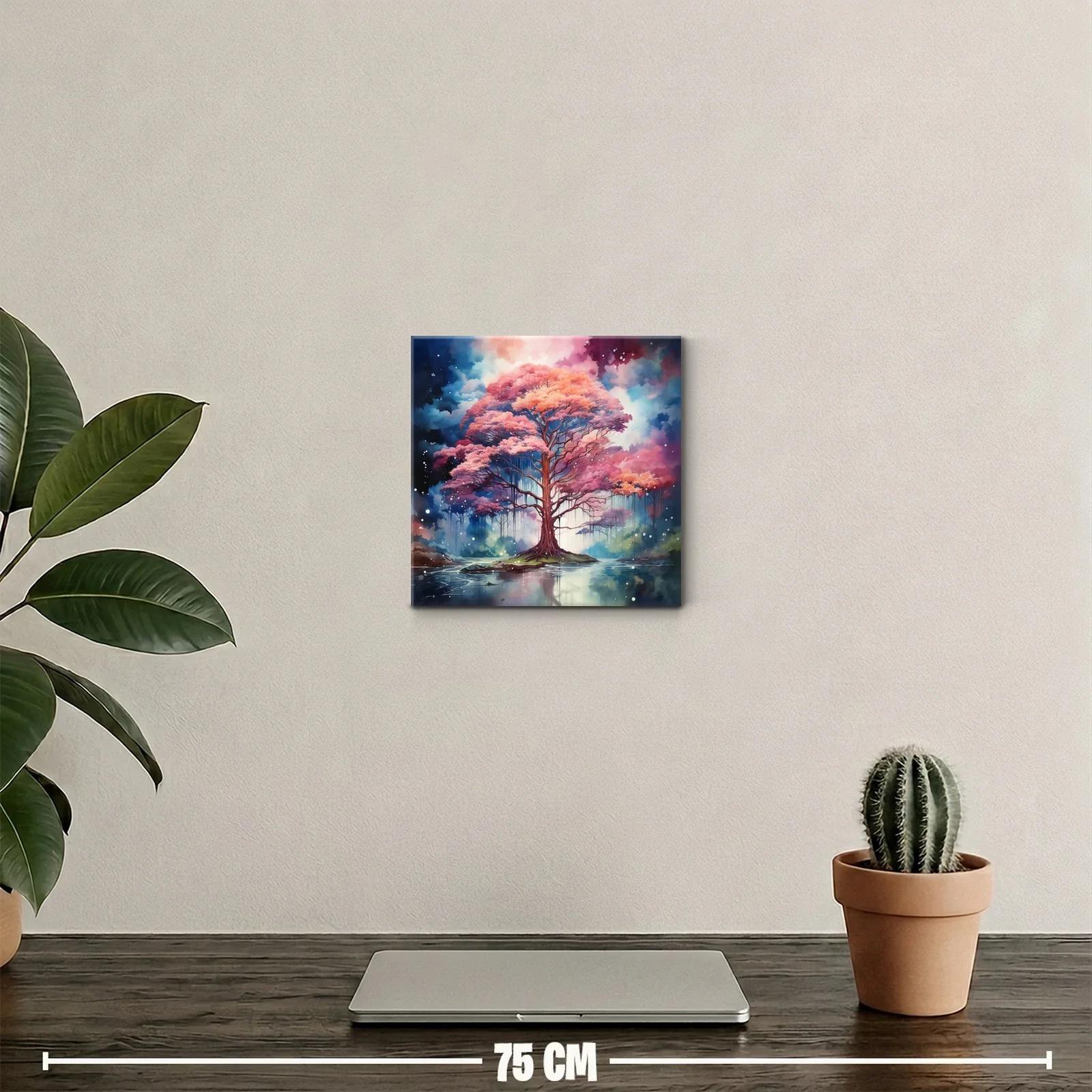 Árbol mágico entre reflejos y nubes de color — miniatura 2