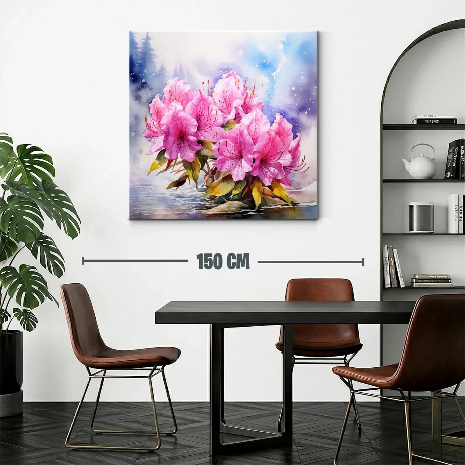 Delicado ramo de flores rosadas con fondo etéreo y acuático — miniatura 2
