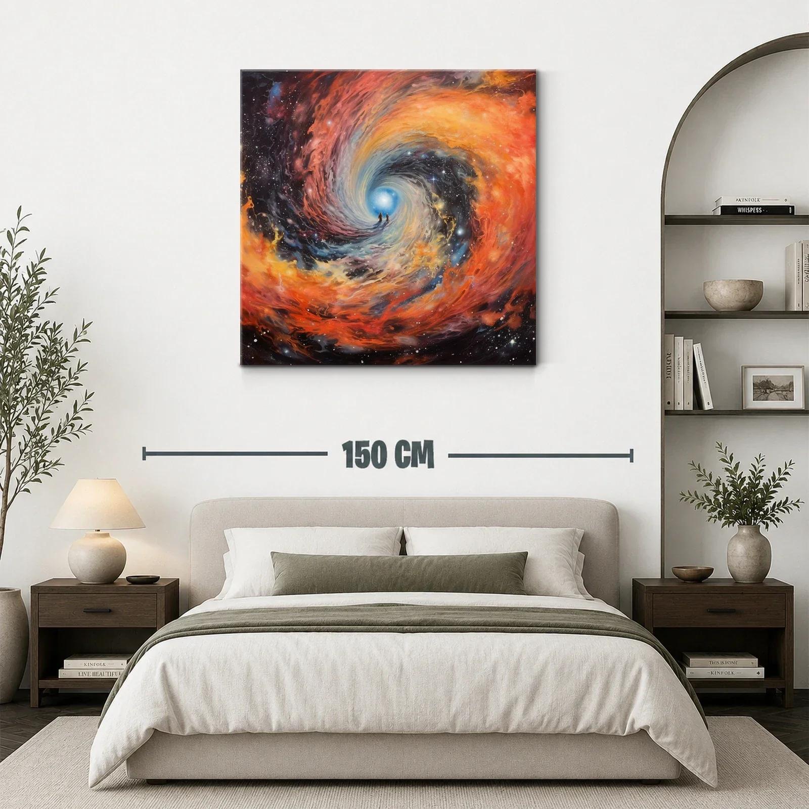 Espiral Cósmica con Luz Azul y Tonos Cálidos Vibrantes — miniatura 3
