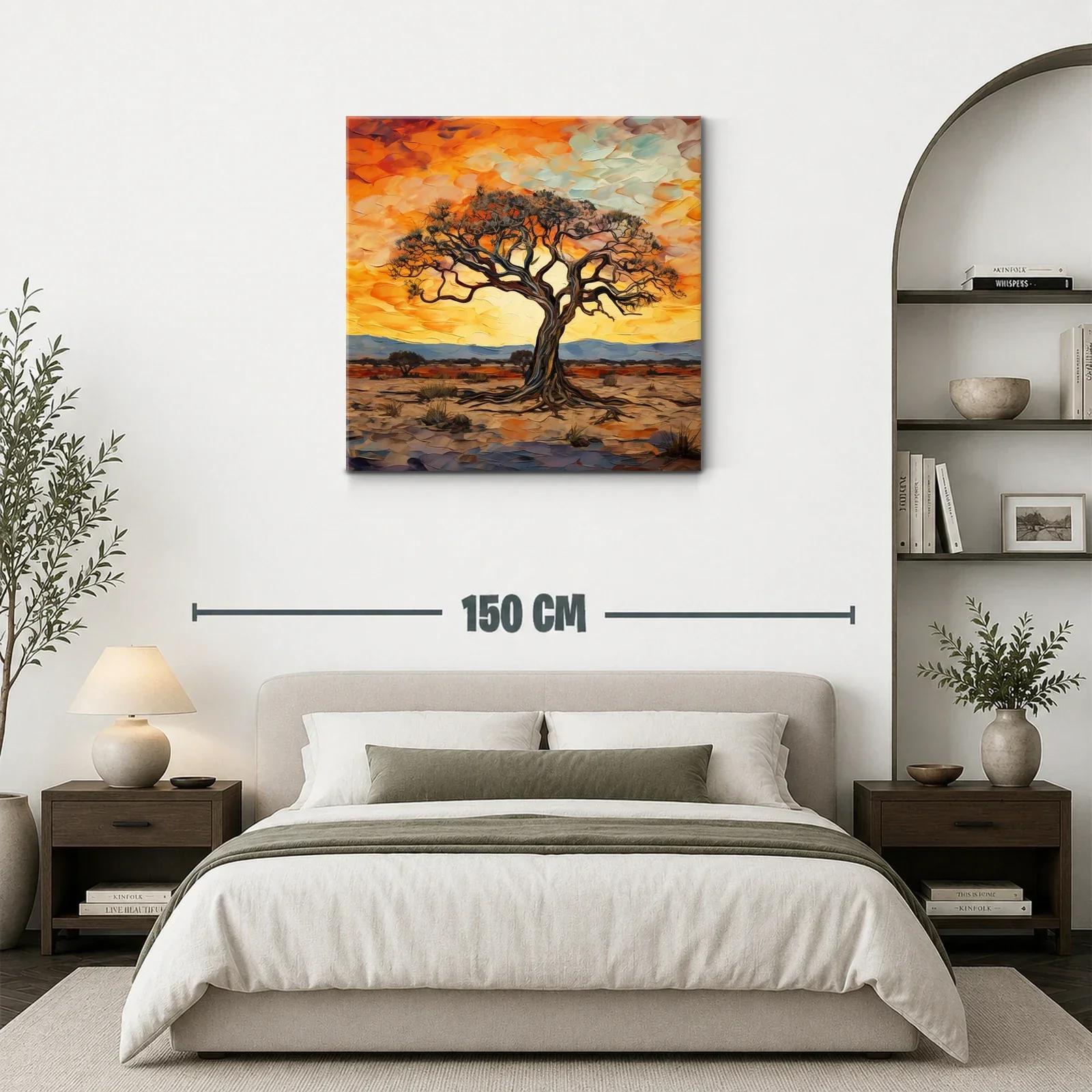 Árbol solitario en atardecer cálido y vibrante — miniatura 3