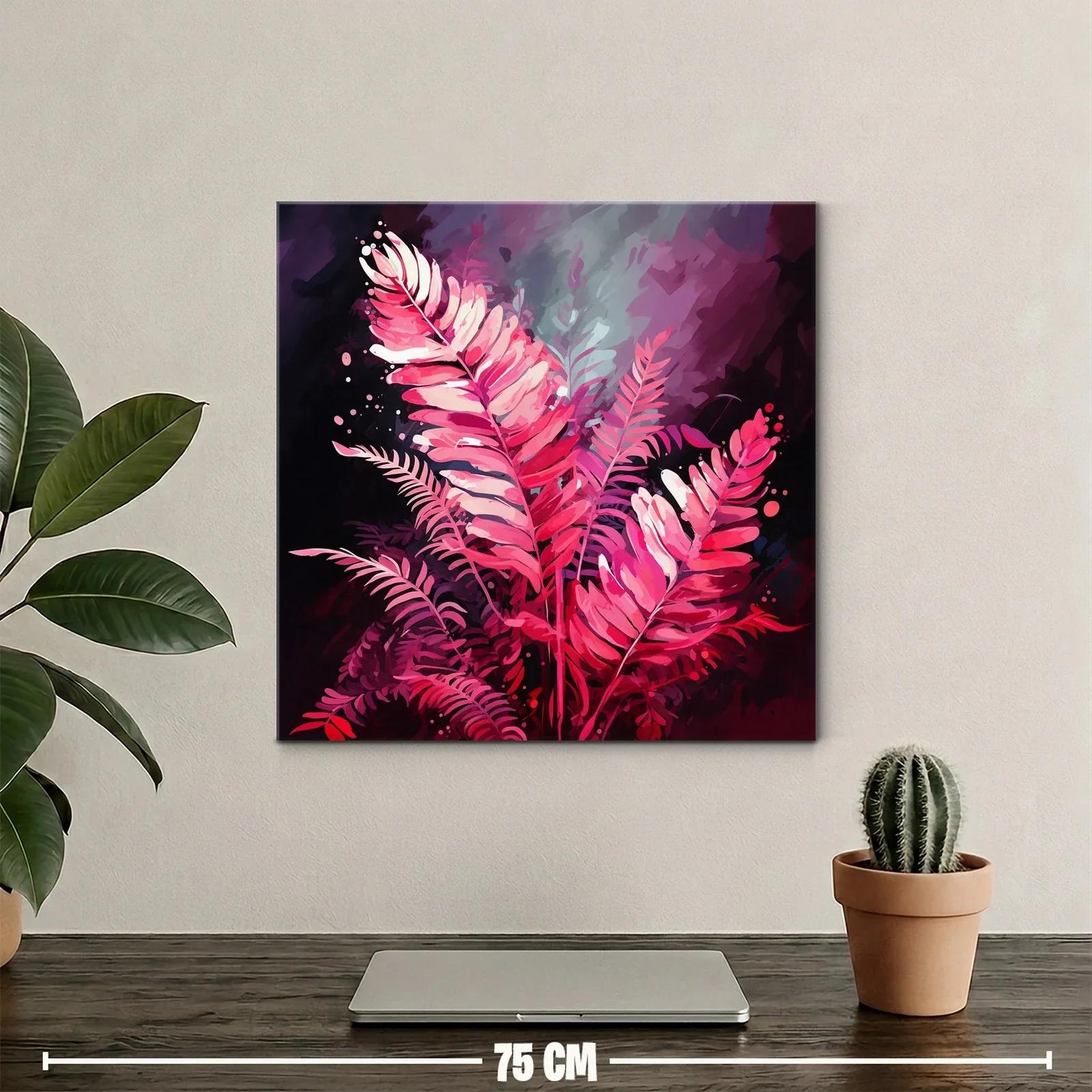 Elegancia vibrante con hojas en tonos rosa y fucsia — miniatura 2