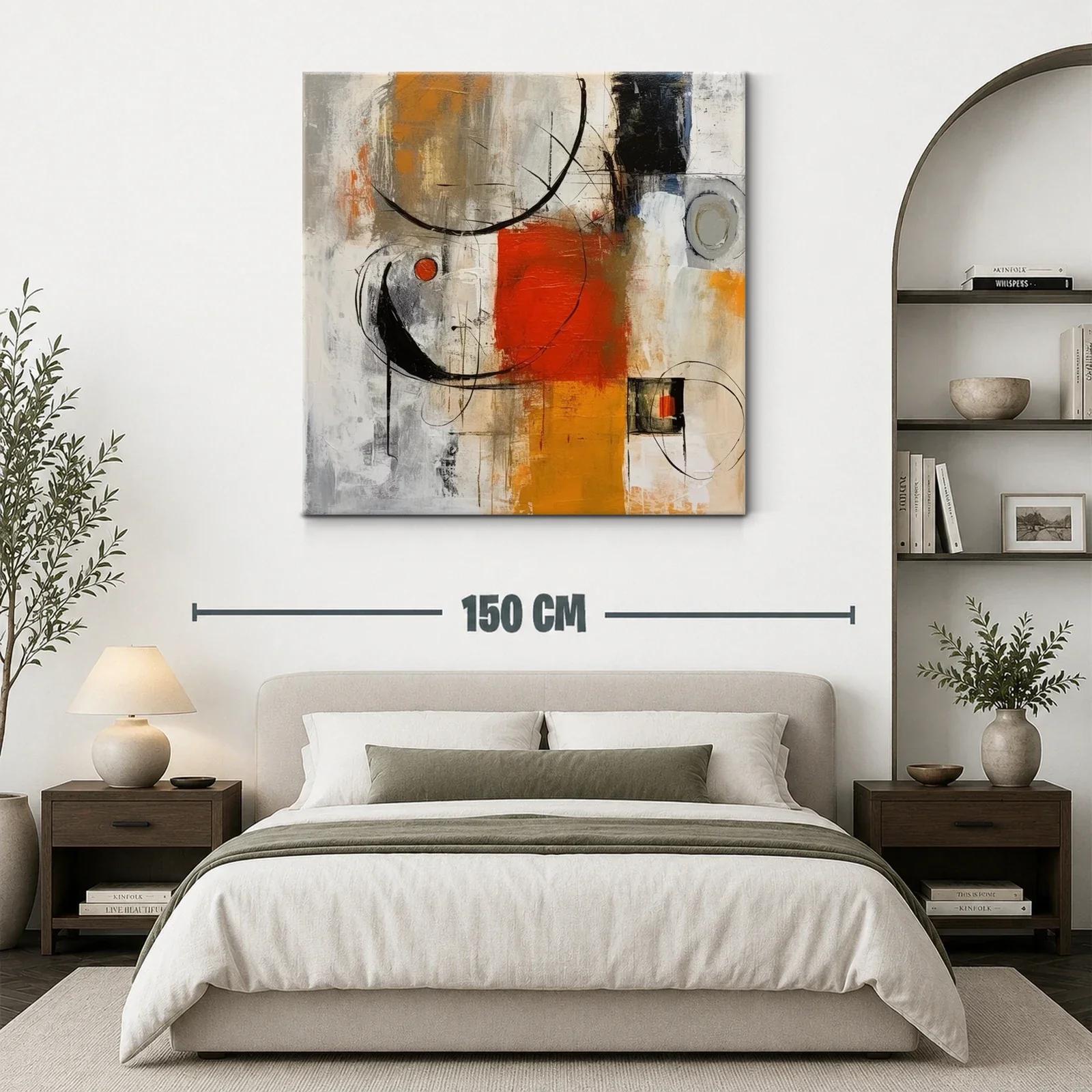 Composición abstracta en tonos naranja y negro — miniatura 3