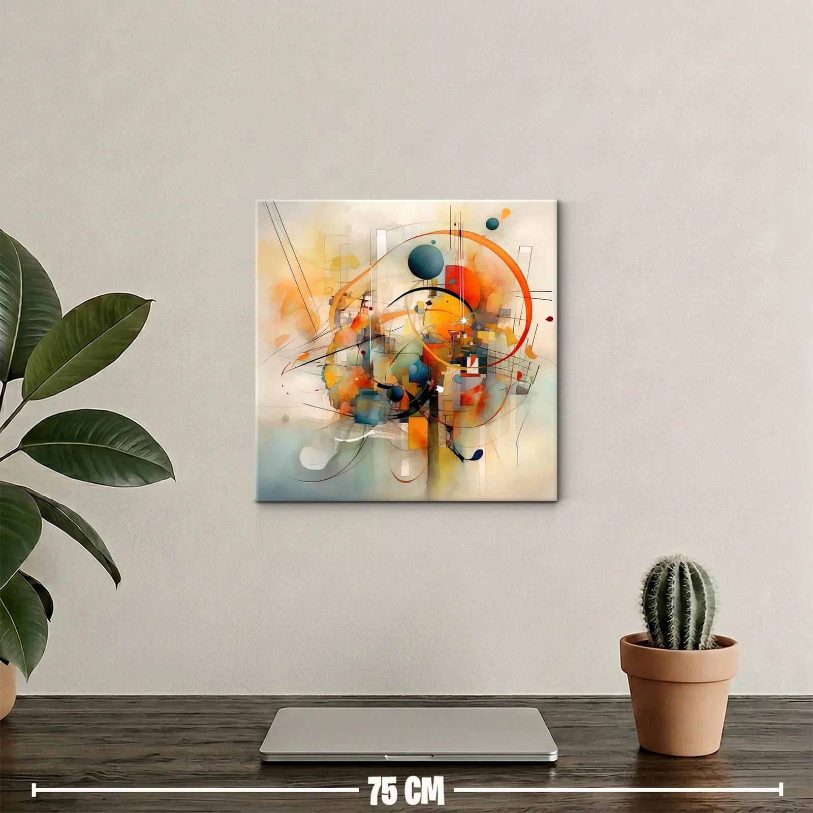 Composición abstracta con formas geométricas y tonos cálidos — miniatura 2