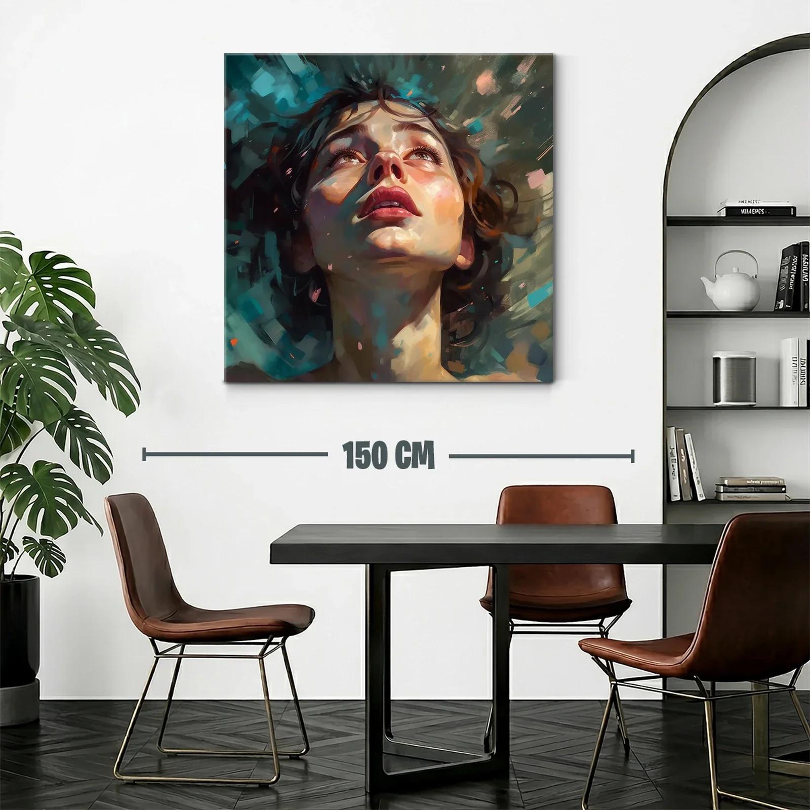 Retrato expresivo de mujer mirando hacia el cielo — miniatura 2