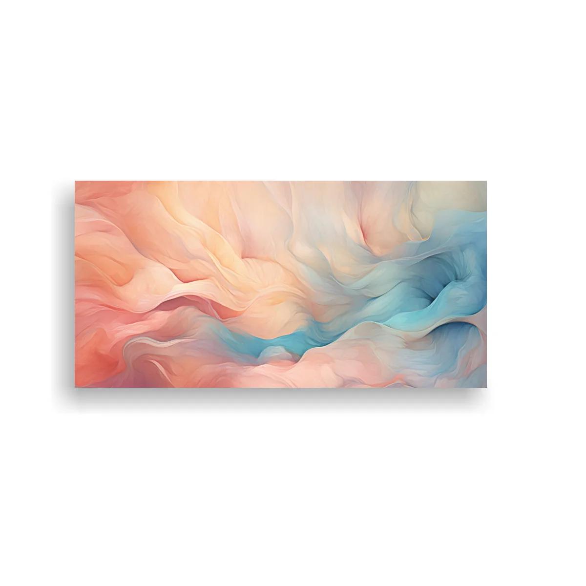 Cuadro formas fluidas abstractas con pliegues vaporosos