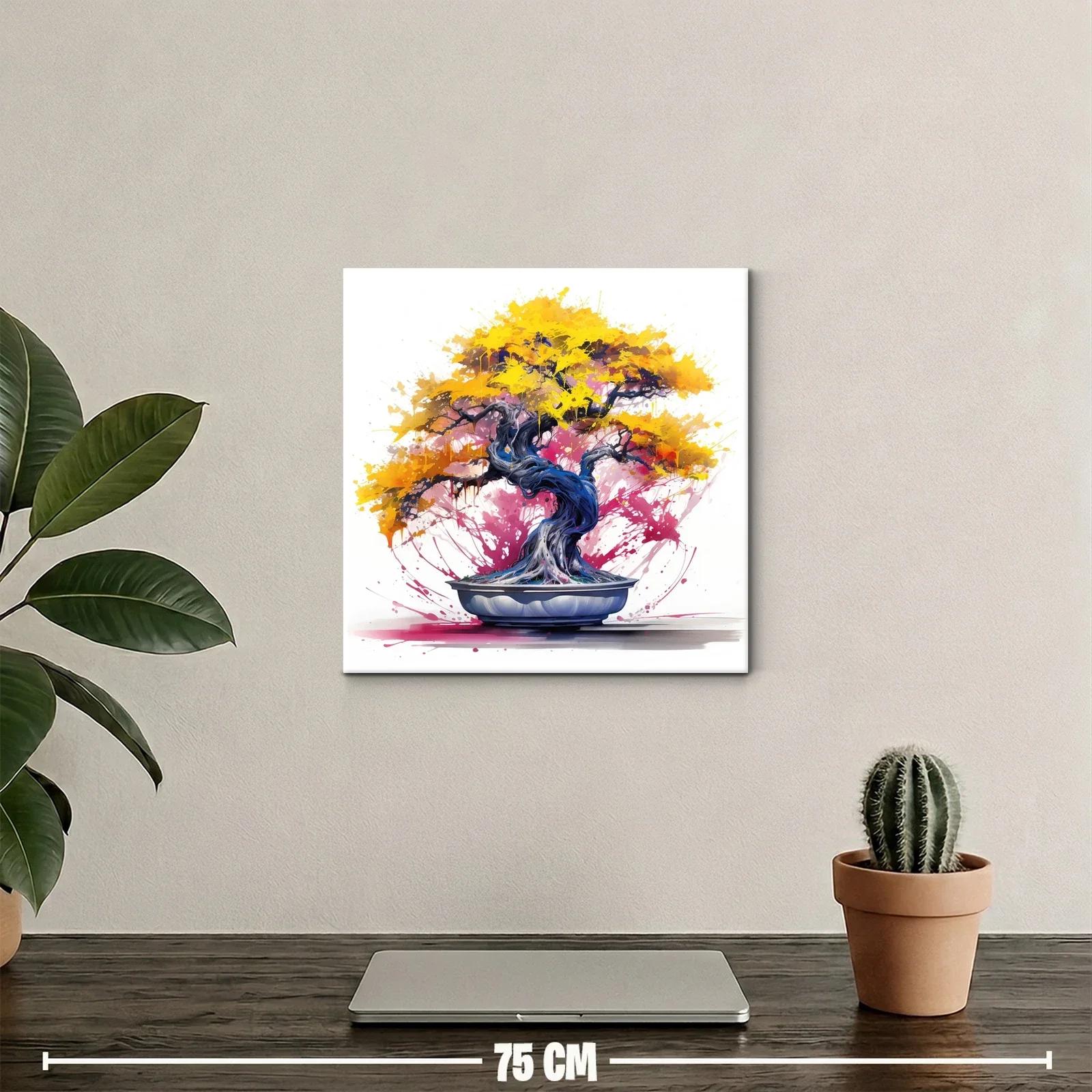 Árbol bonsái vibrante con tonos cálidos y energía dinámica — miniatura 2