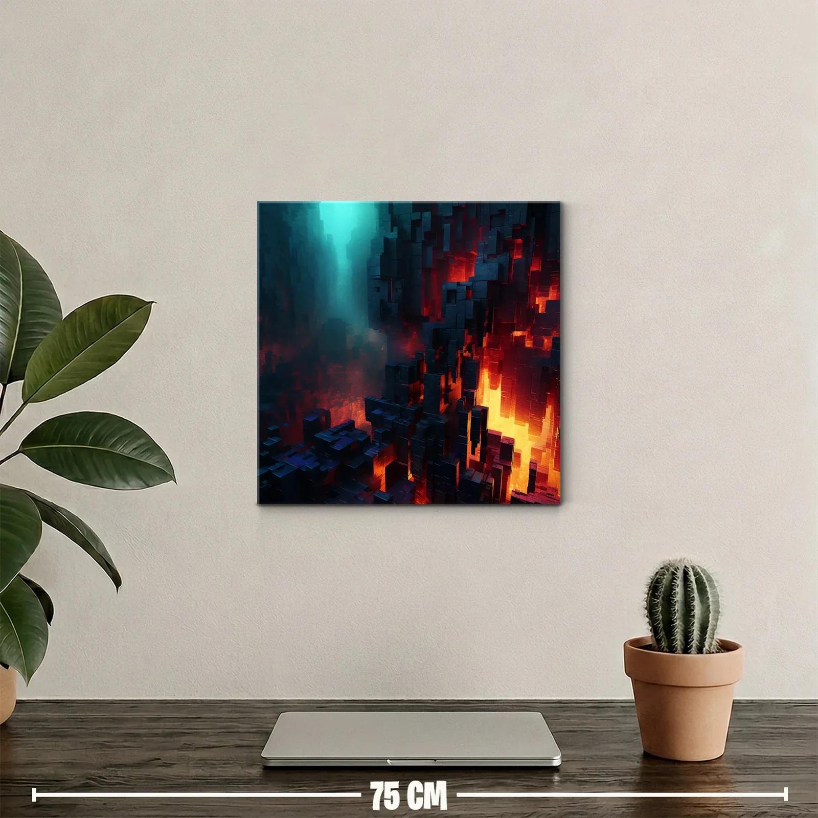 Abstracto urbano con luces cálidas y frías contrastantes — miniatura 2