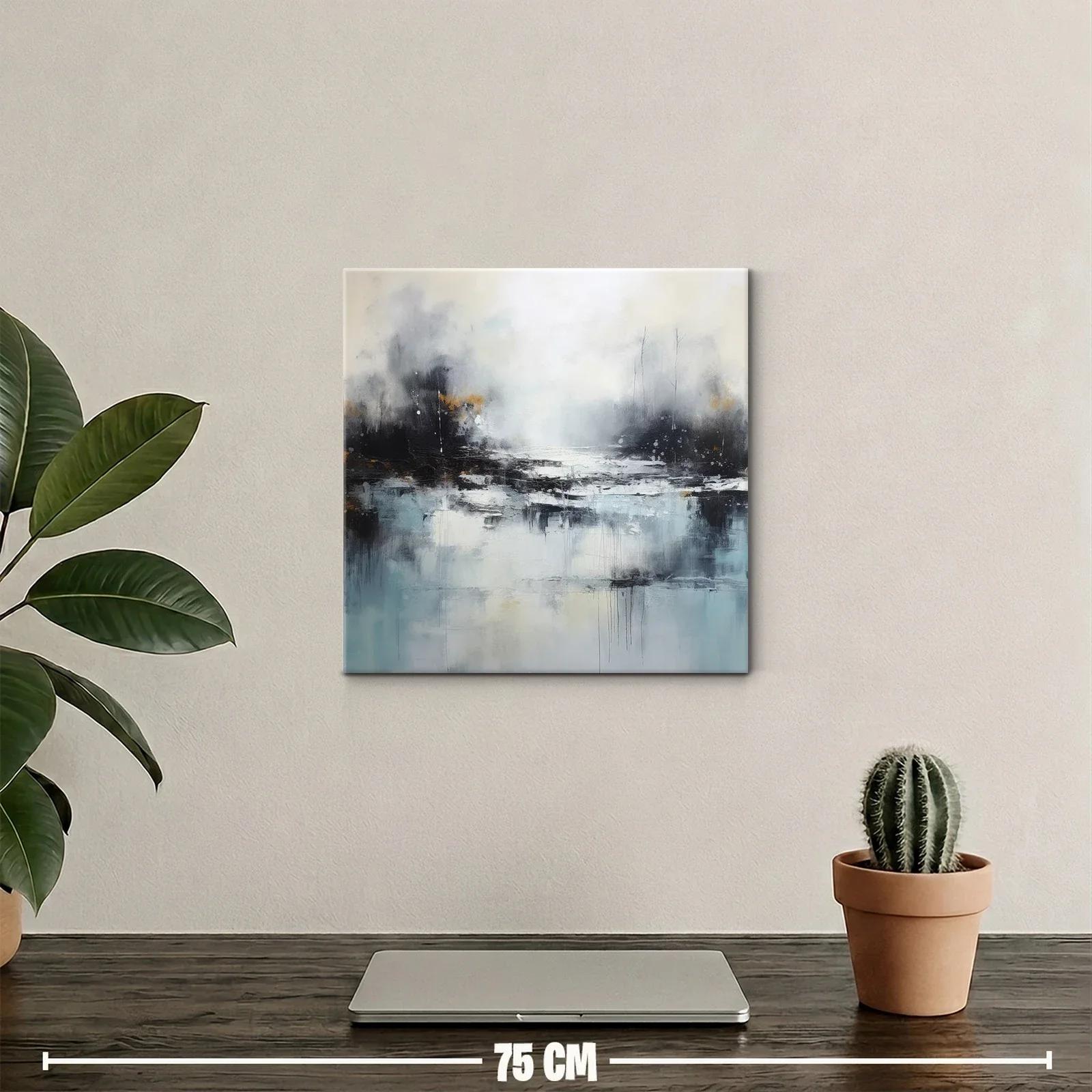 Paisaje abstracto con tonos suaves y contrastes dramáticos — miniatura 2