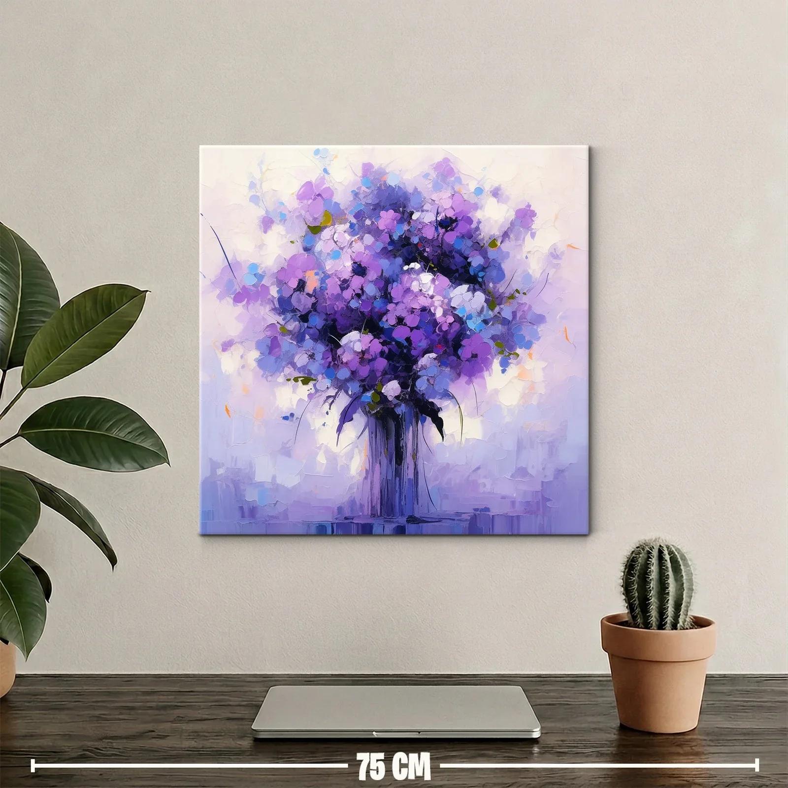 Ramillete de Flores en Tonos Violetas y Azules — miniatura 2