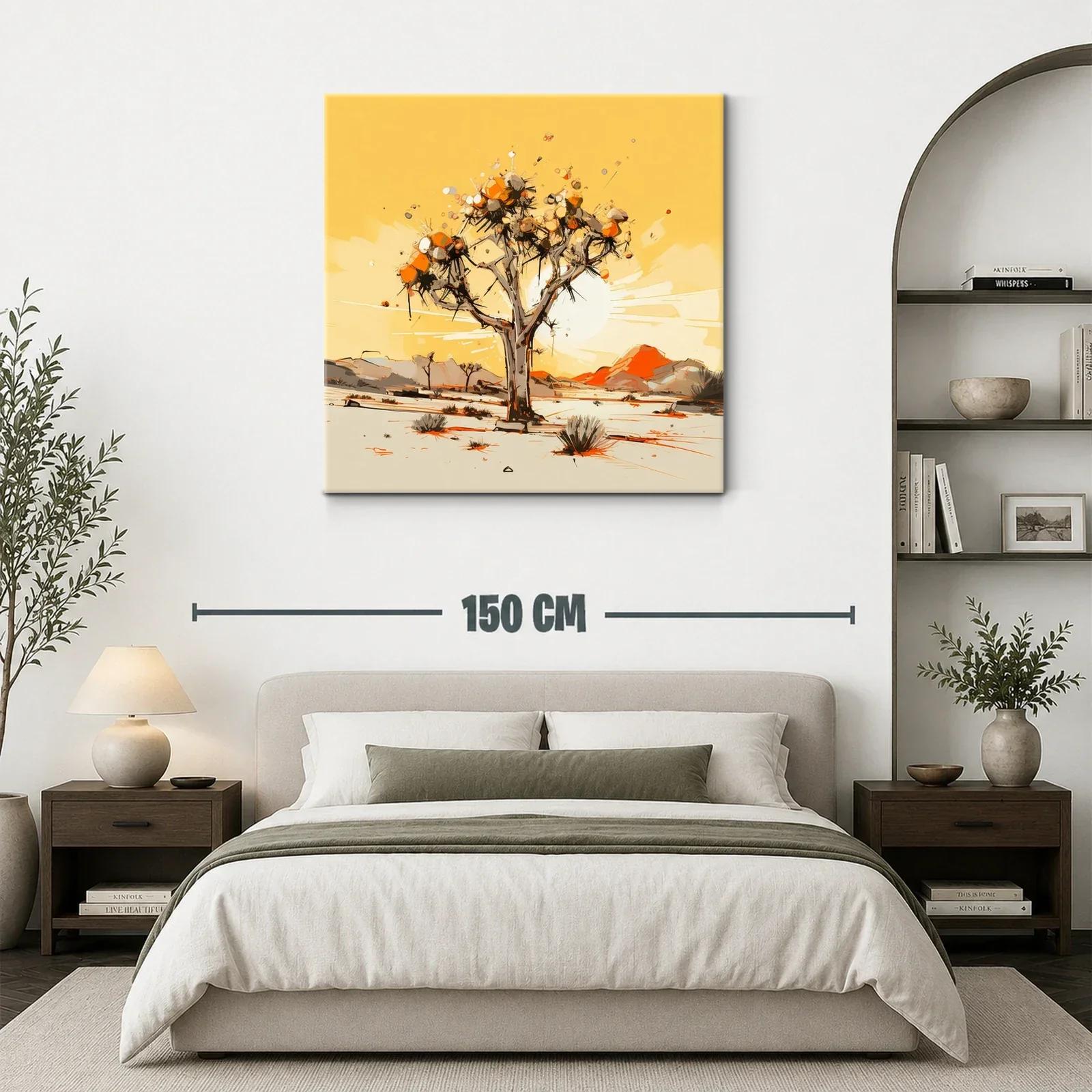 Cuadro Árbol en Paisaje Desértico con Tonos Cálidos — miniatura 3