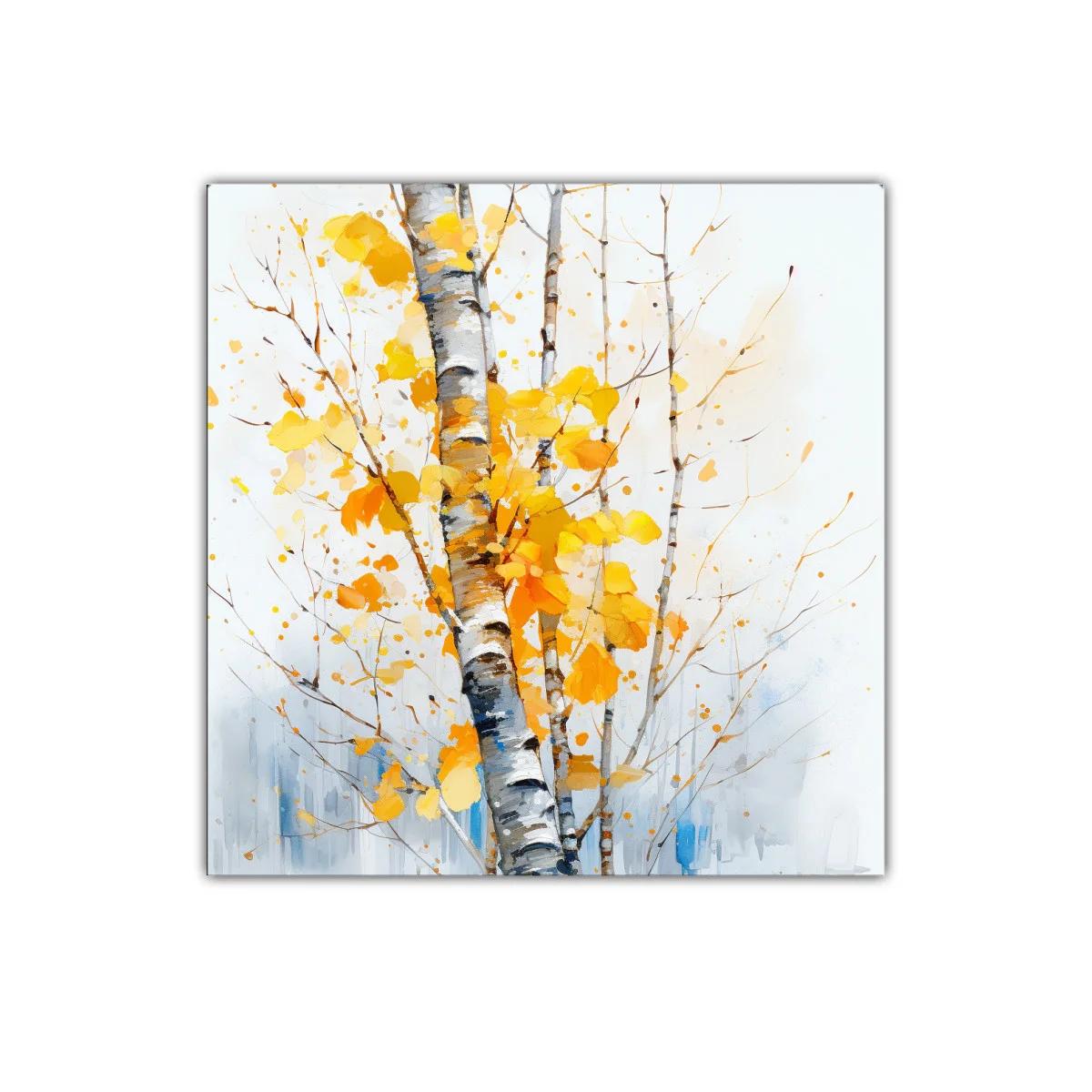 Bosque de abedules con hojas doradas en otoño — imagen principal