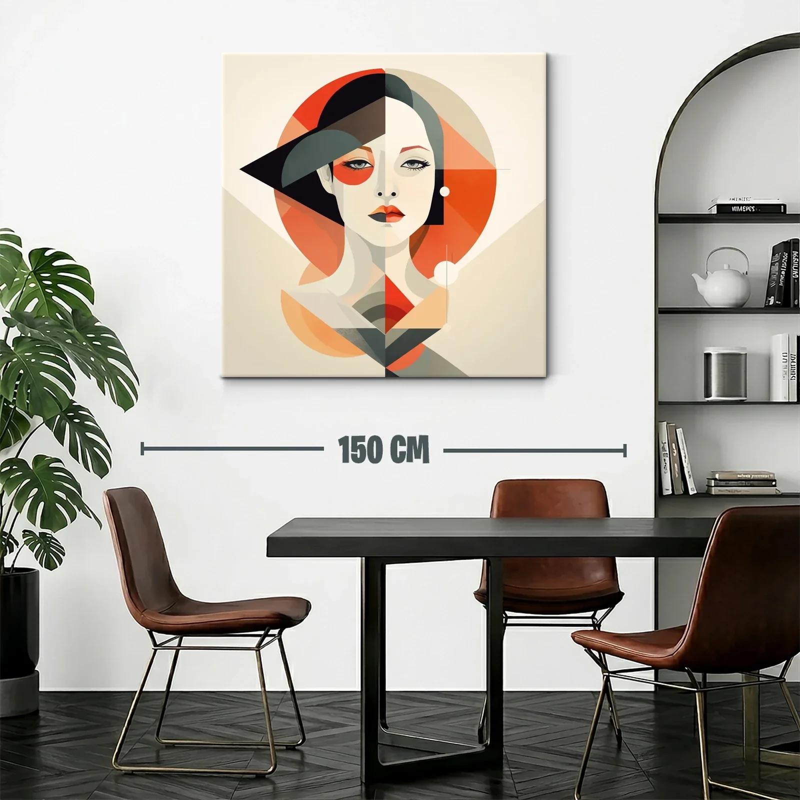 Retrato geométrico de mujer con estilo moderno y audaz — miniatura 2