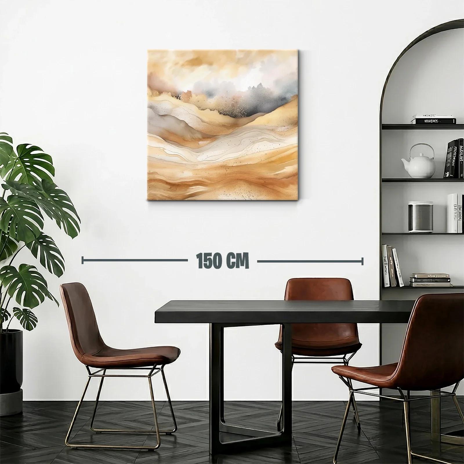 Paisaje abstracto en tonos tierra y neutros suaves — miniatura 2