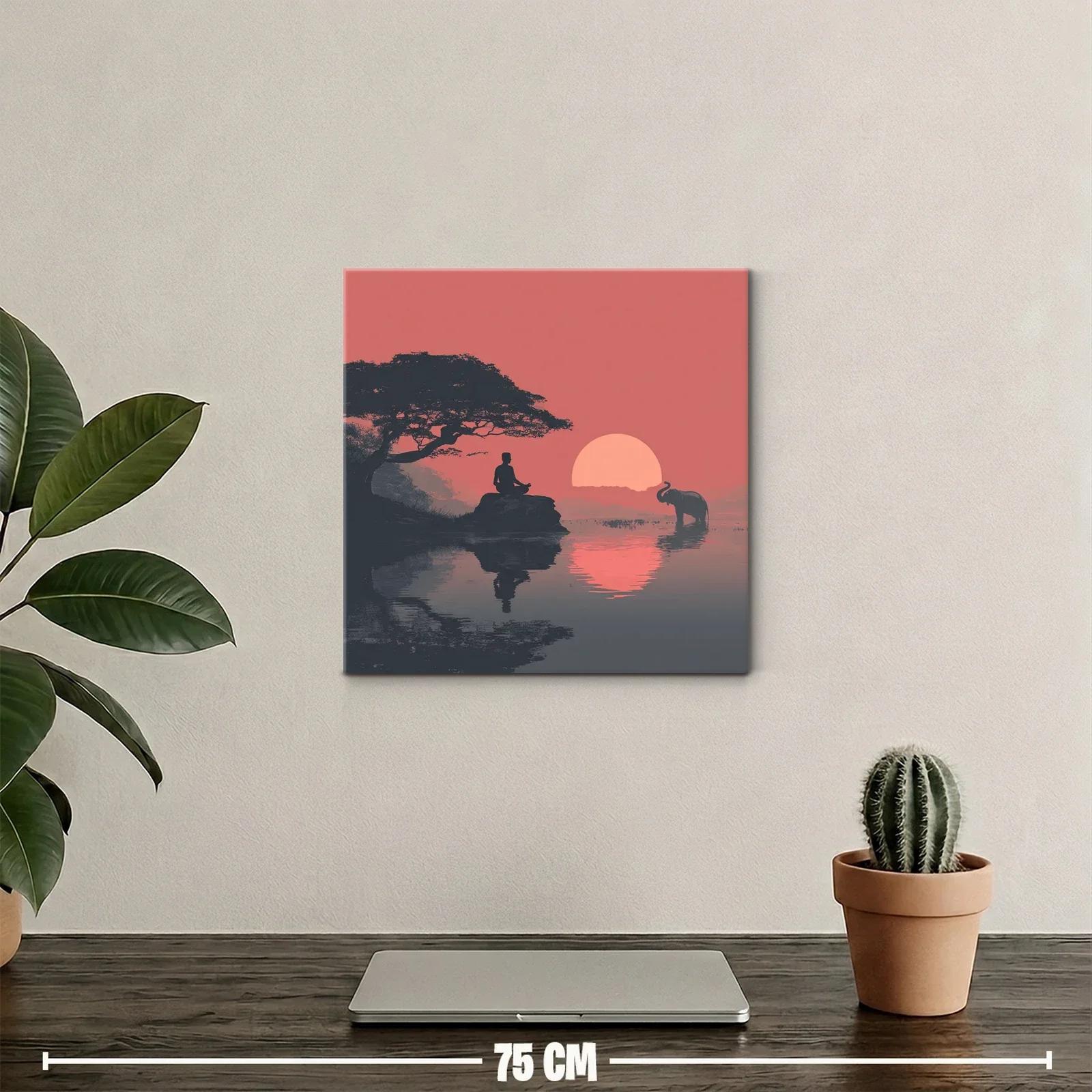 Meditación al atardecer en calma africana — miniatura 2