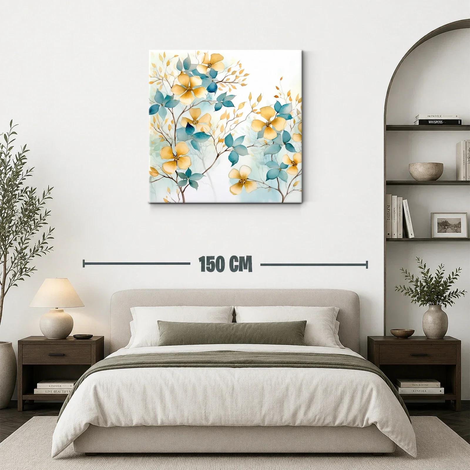 Cuadro floral con elegancia y tonos suaves naturales — miniatura 3