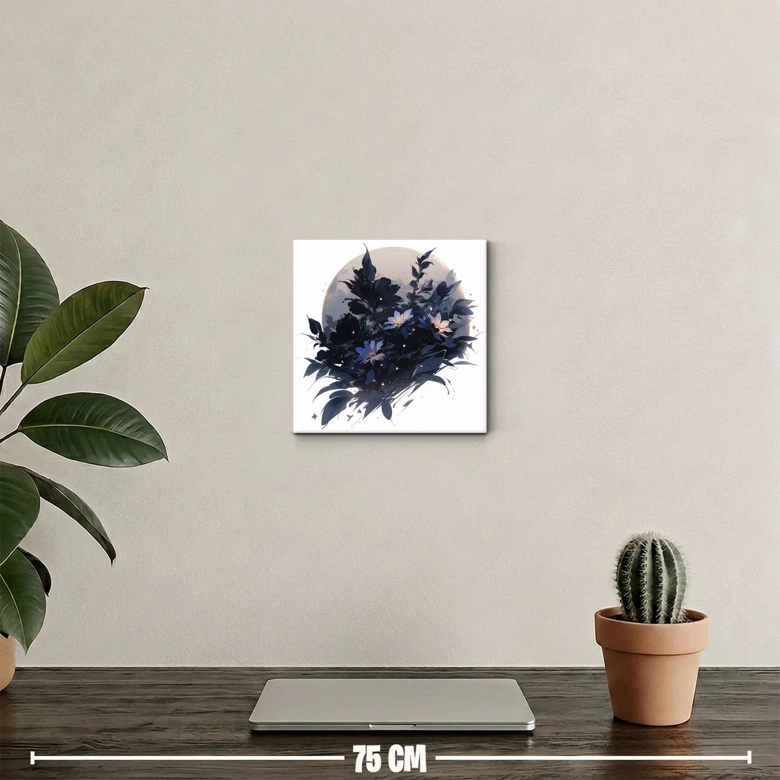 Ramo nocturno con flores en tonos azul y gris — miniatura 2