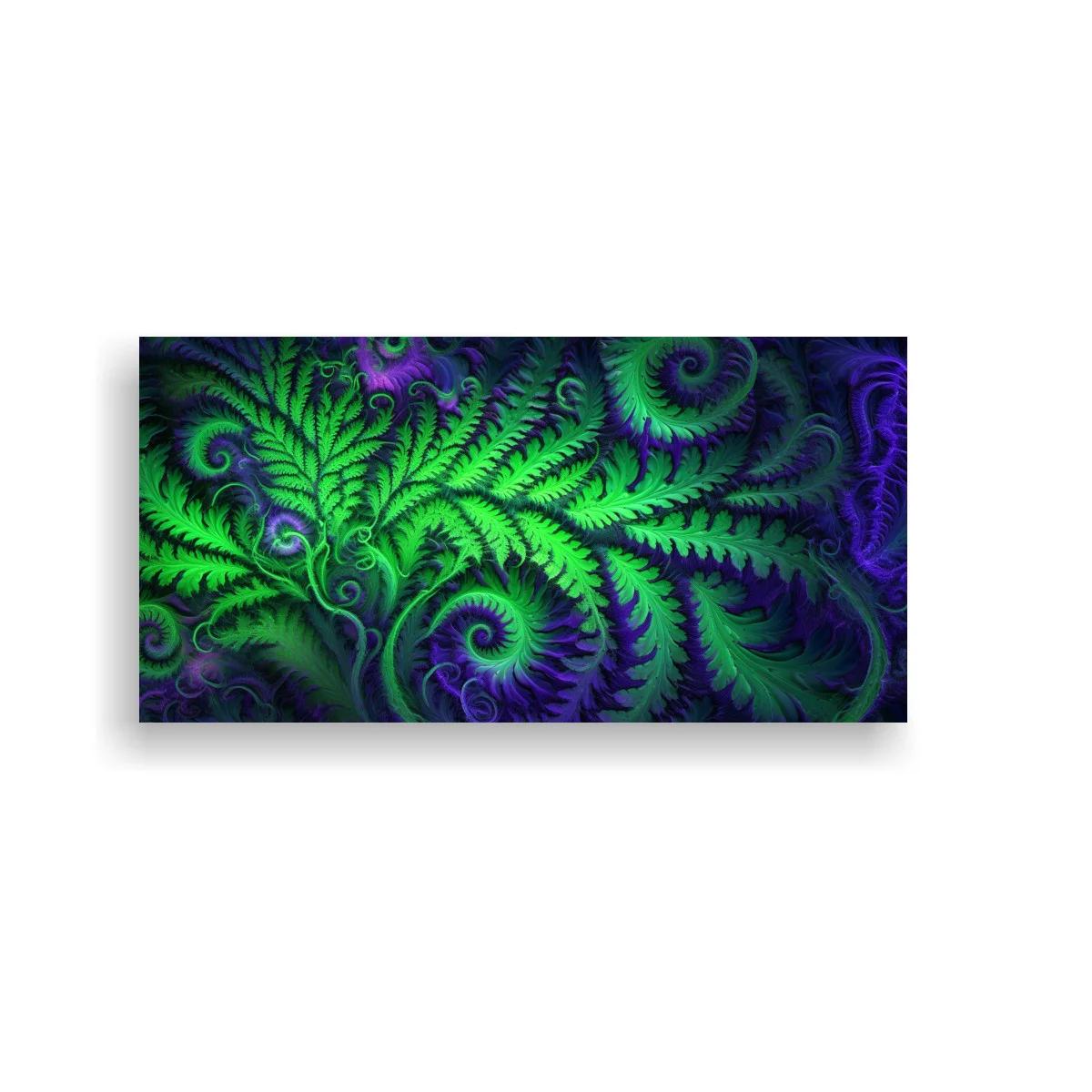 Cuadro helechos en espiral con frondas entrelazadas