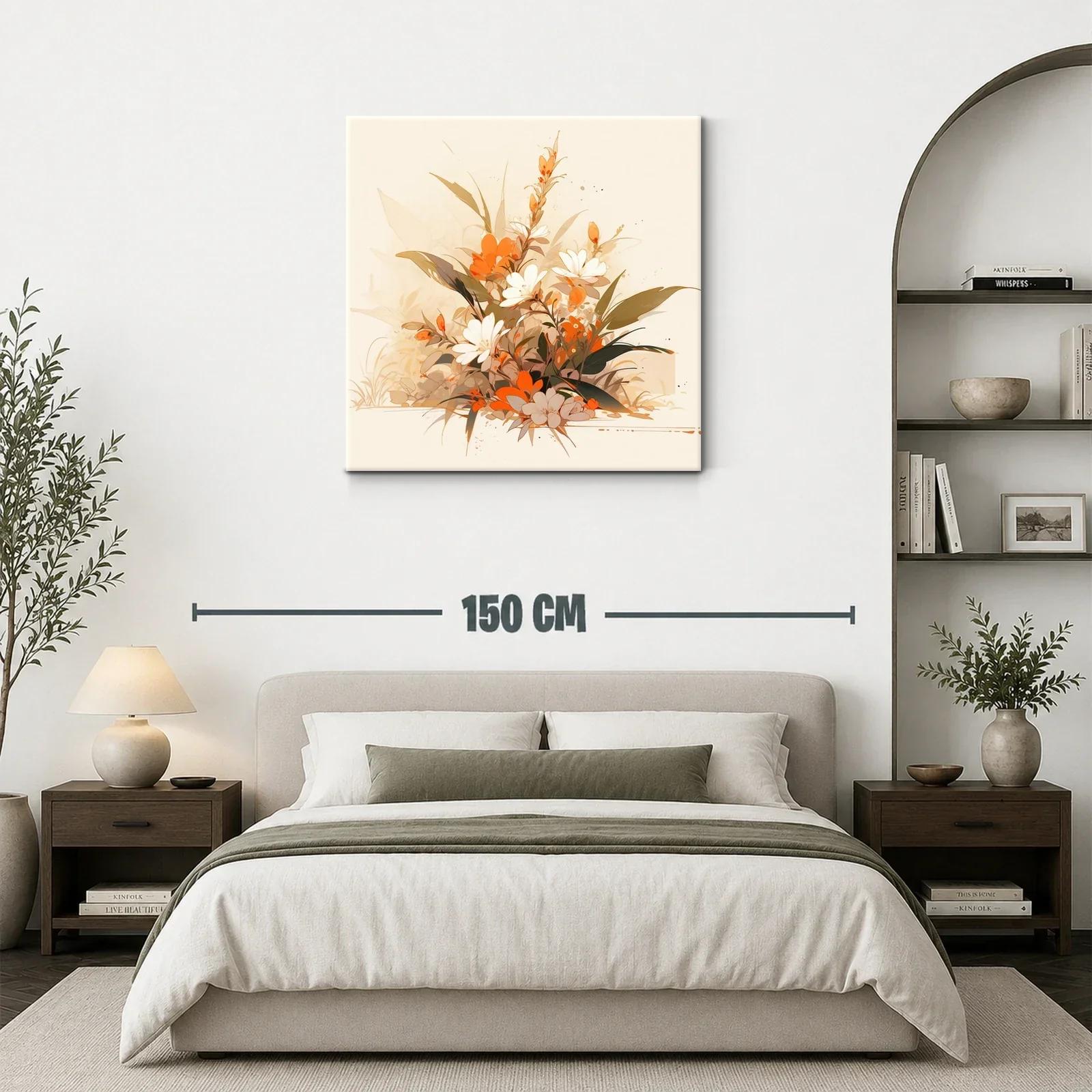 Composición floral cálida con tonos tierra y naranjas vibrantes — miniatura 3