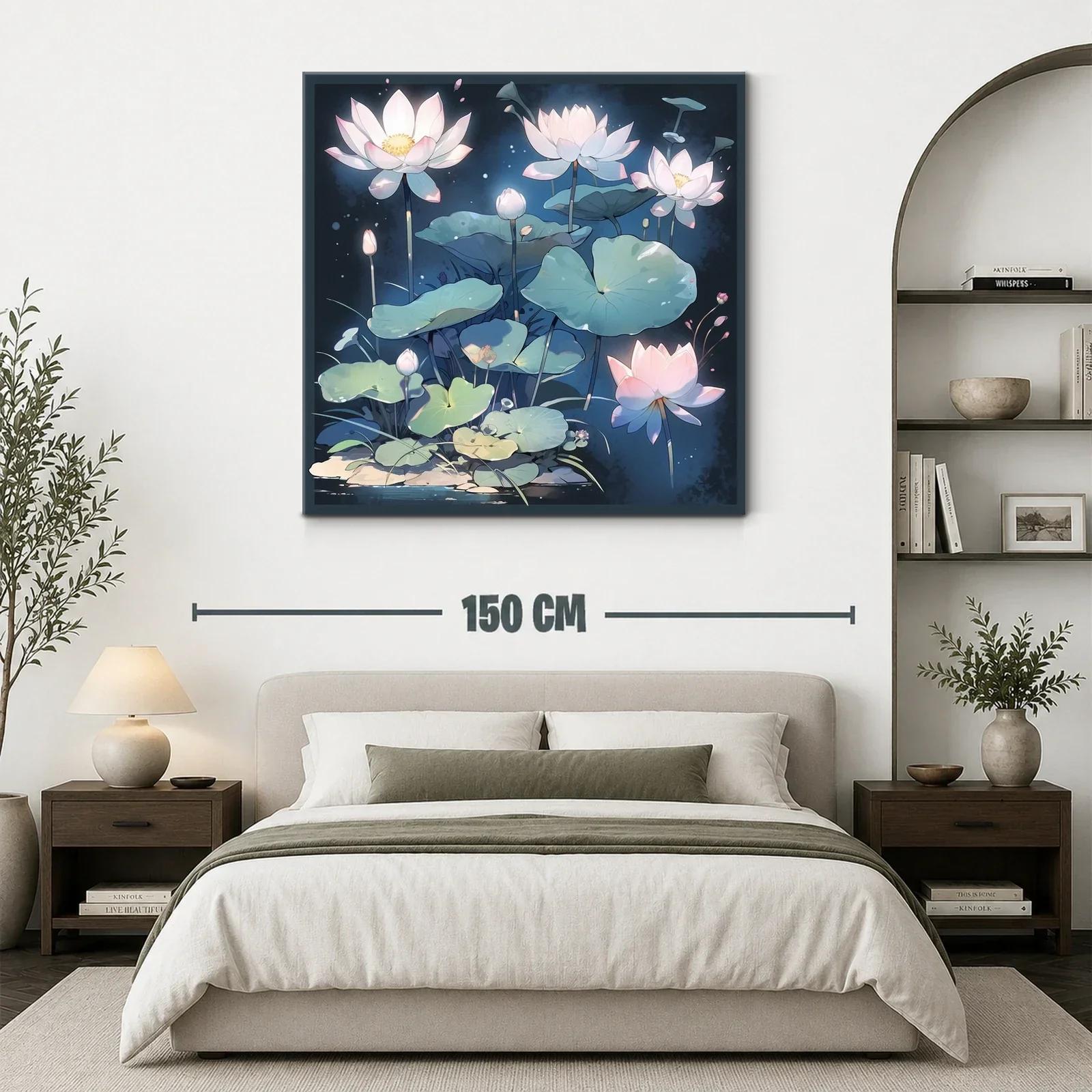 Delicadas flores de loto iluminadas en tonos suaves — miniatura 3