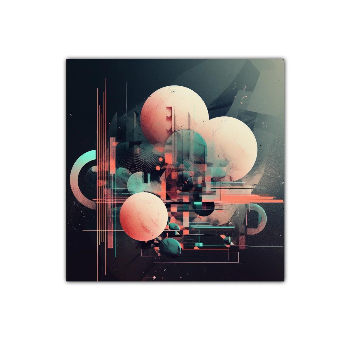 Composición abstracta con formas geométricas y esferas — imagen principal