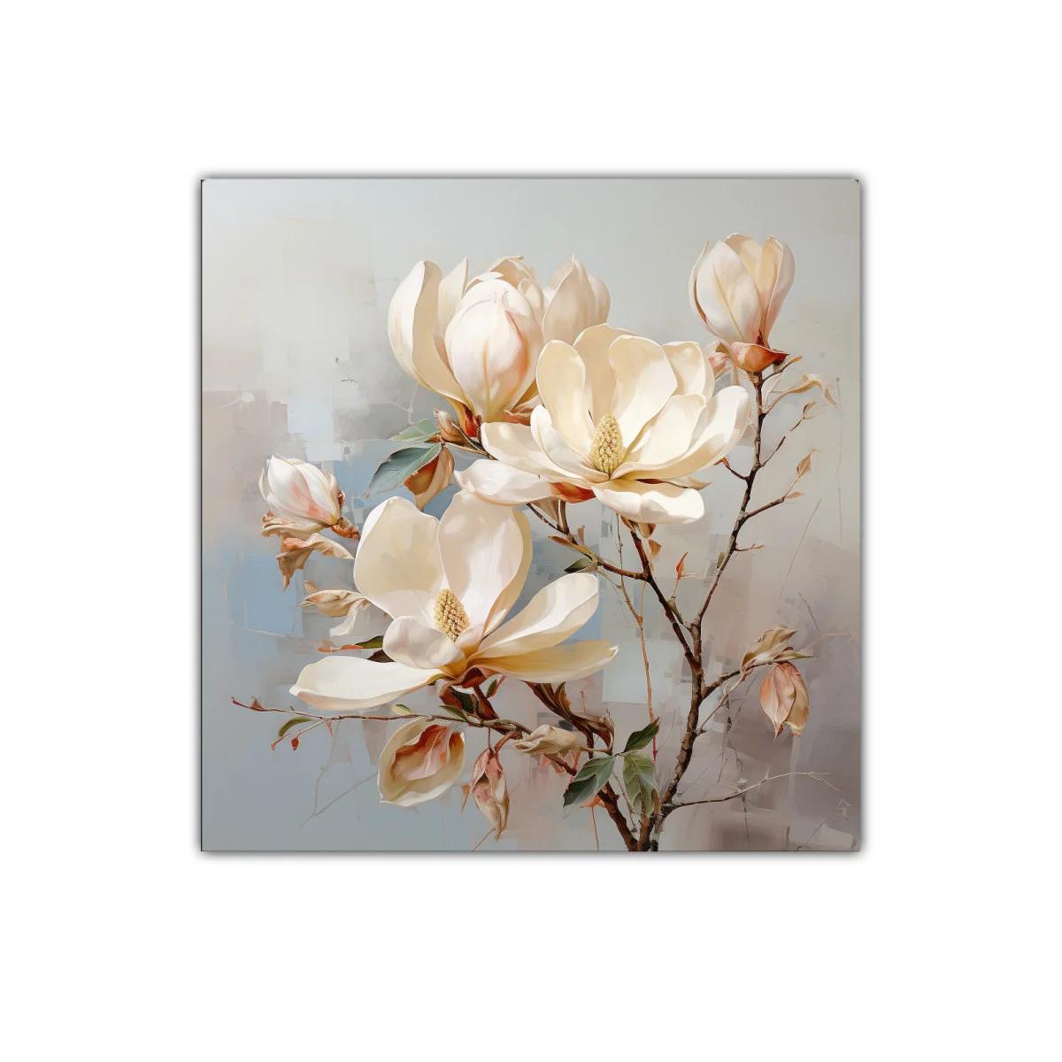 Elegancia natural con flores blancas y tonos neutros — imagen principal