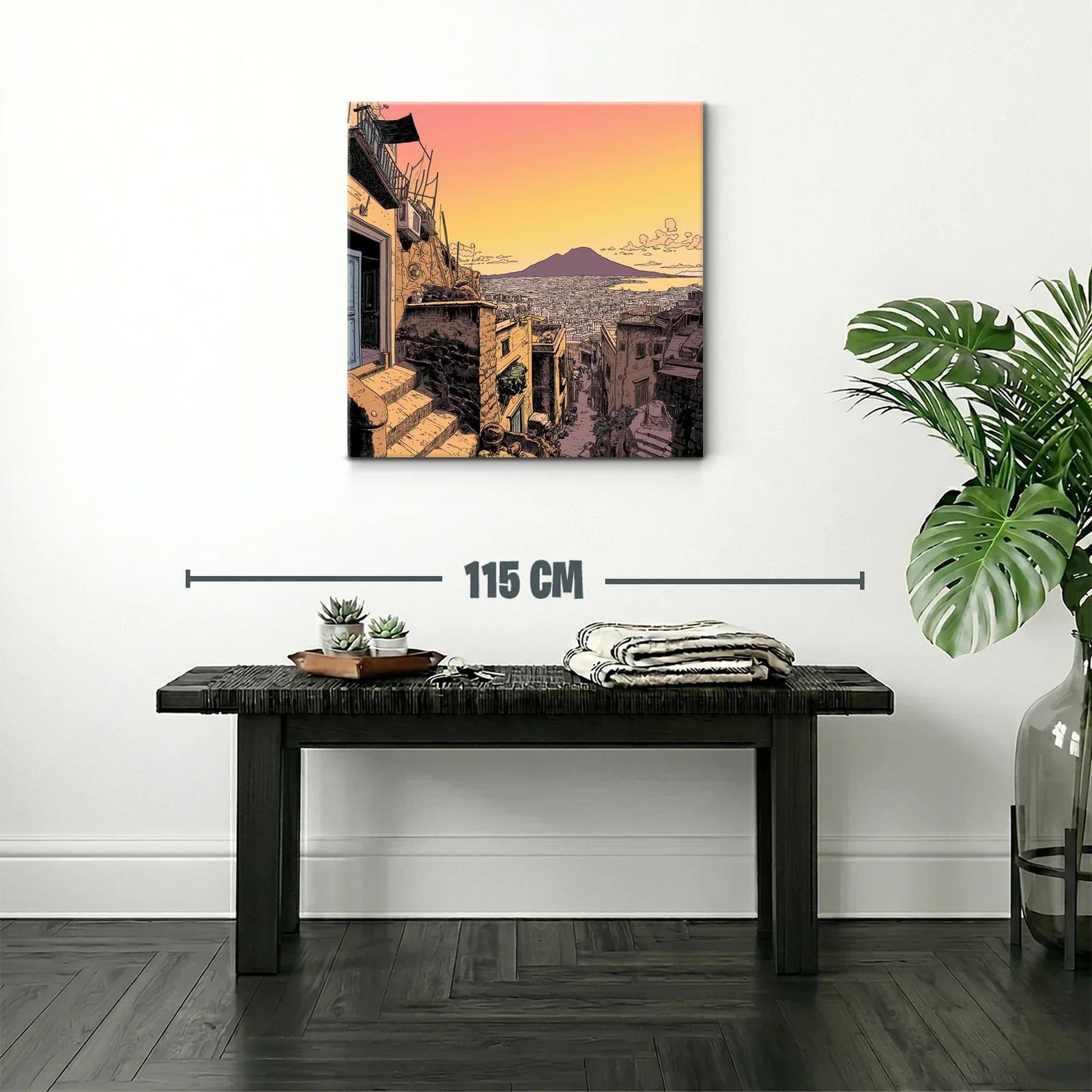 Atardecer cálido sobre calle de ciudad histórica italiana — miniatura 2