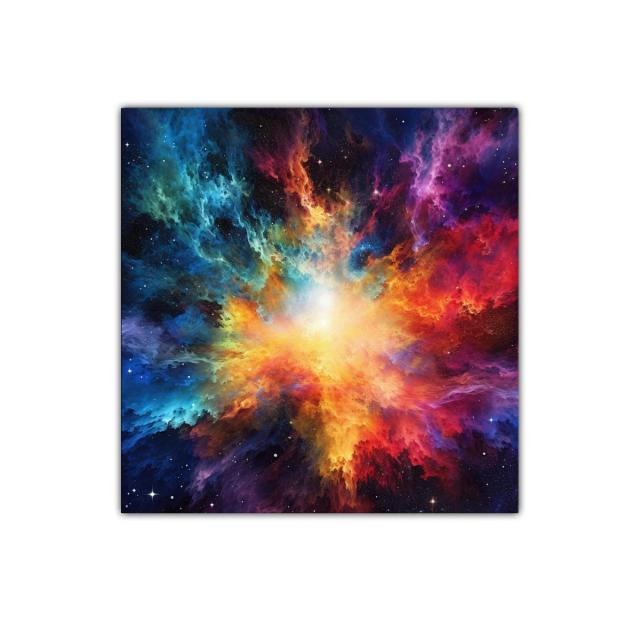 Explosión de color cósmica vibrante y enérgica