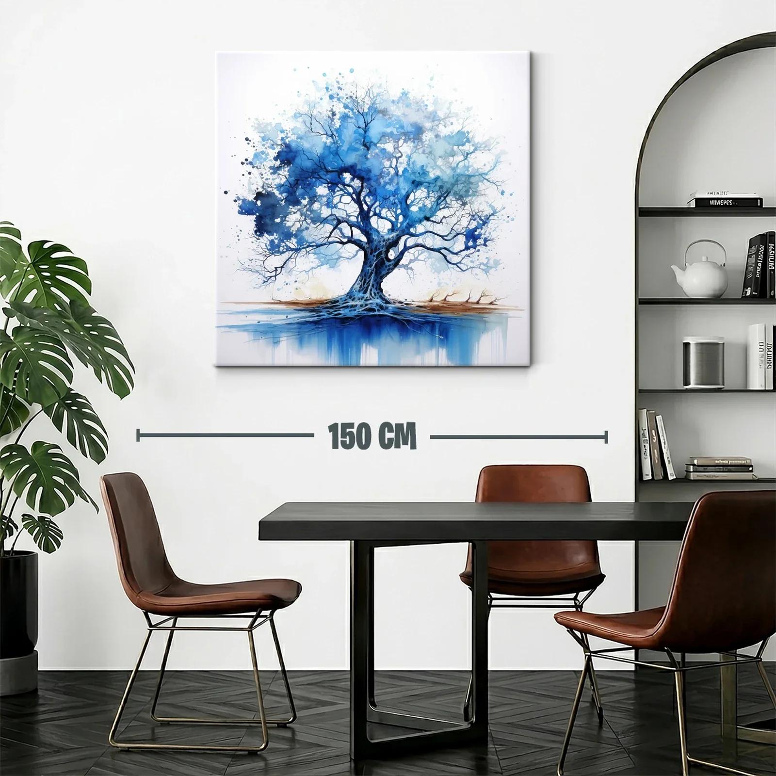 Árbol azul vibrante con raíces profundas y ramas extendidas — miniatura 2