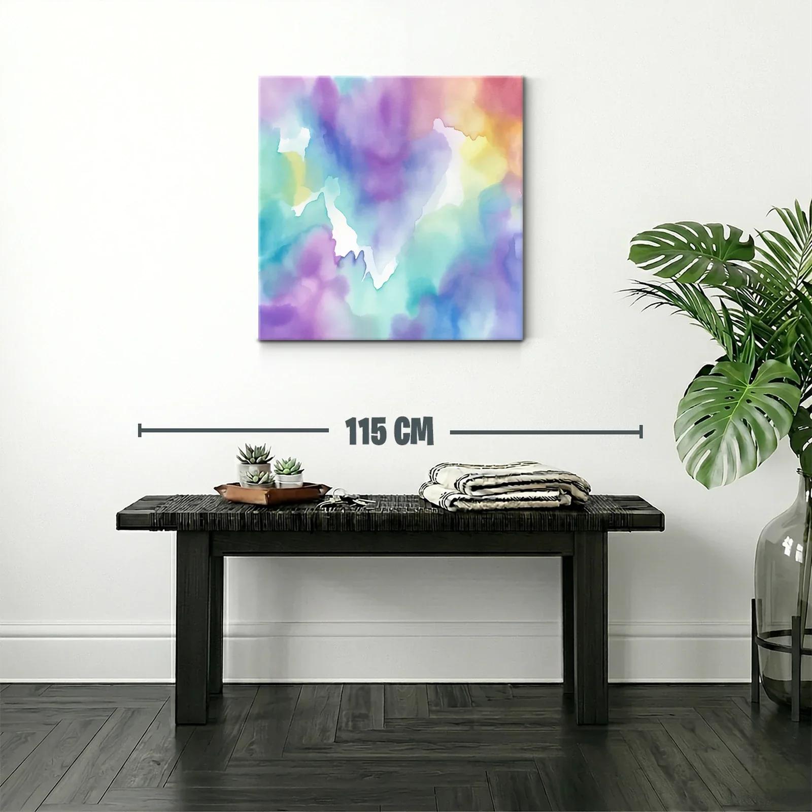 Cuadro abstracto en tonos pastel para ambientes suaves — miniatura 2
