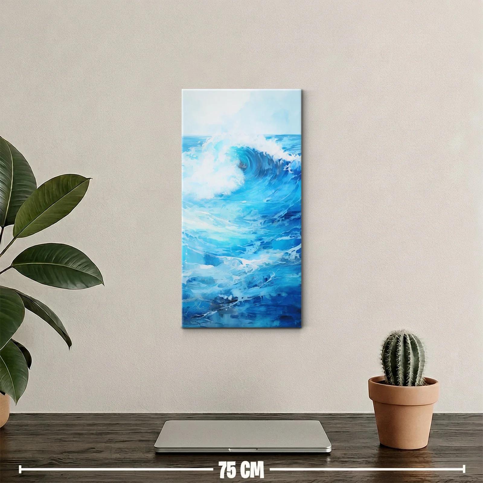 Cuadro ola del mar con espuma blanca — miniatura 2
