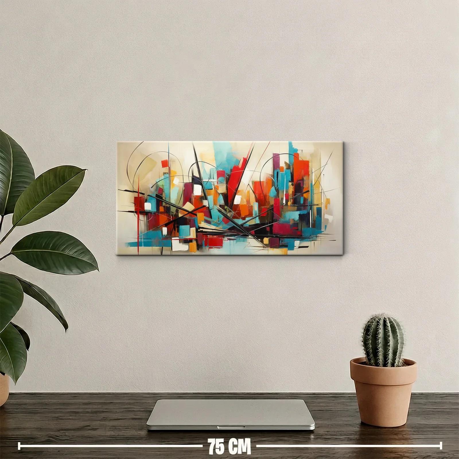Cuadro skyline abstracto con arcos amplios — miniatura 2