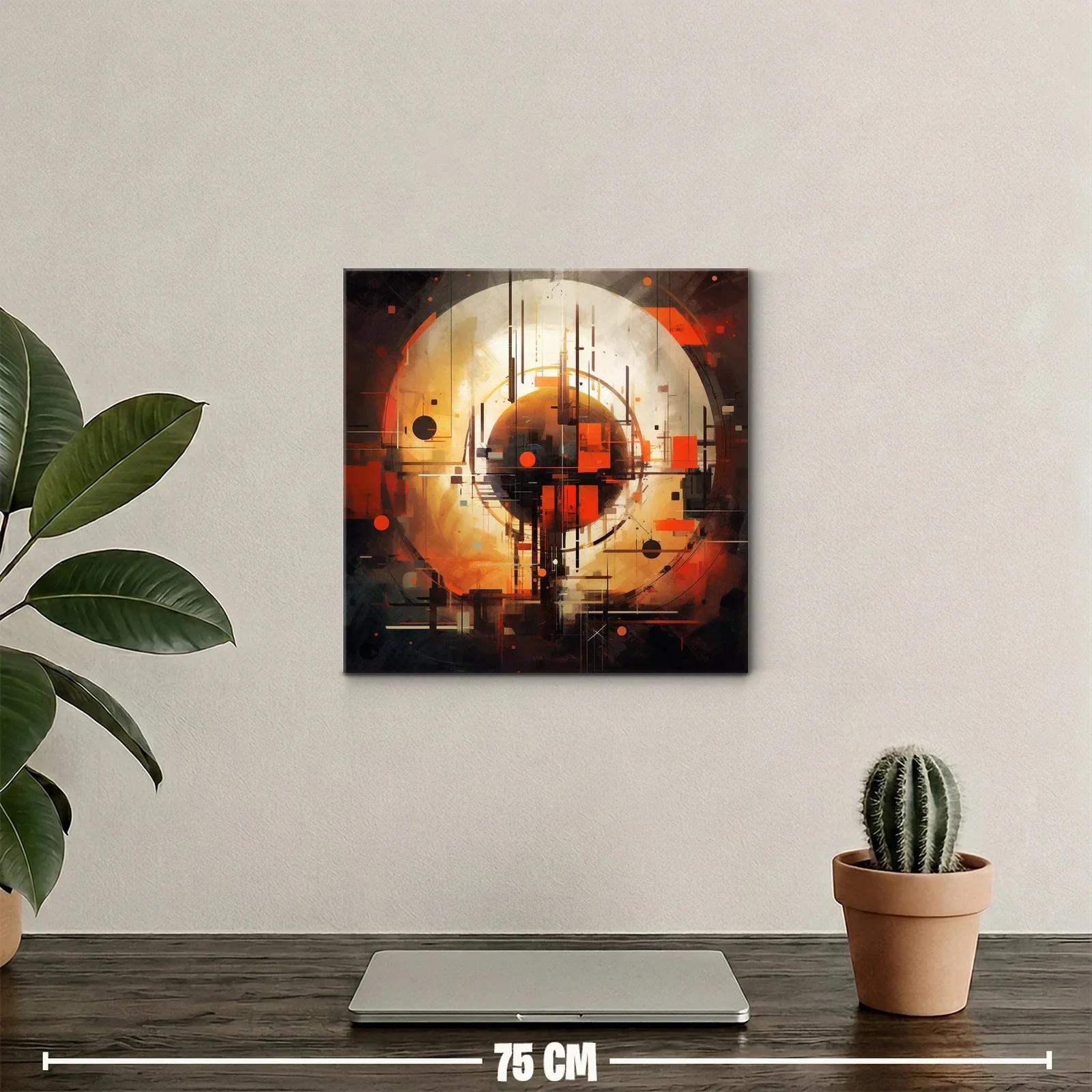 Composición abstracta con formas geométricas y tonos cálidos — miniatura 2
