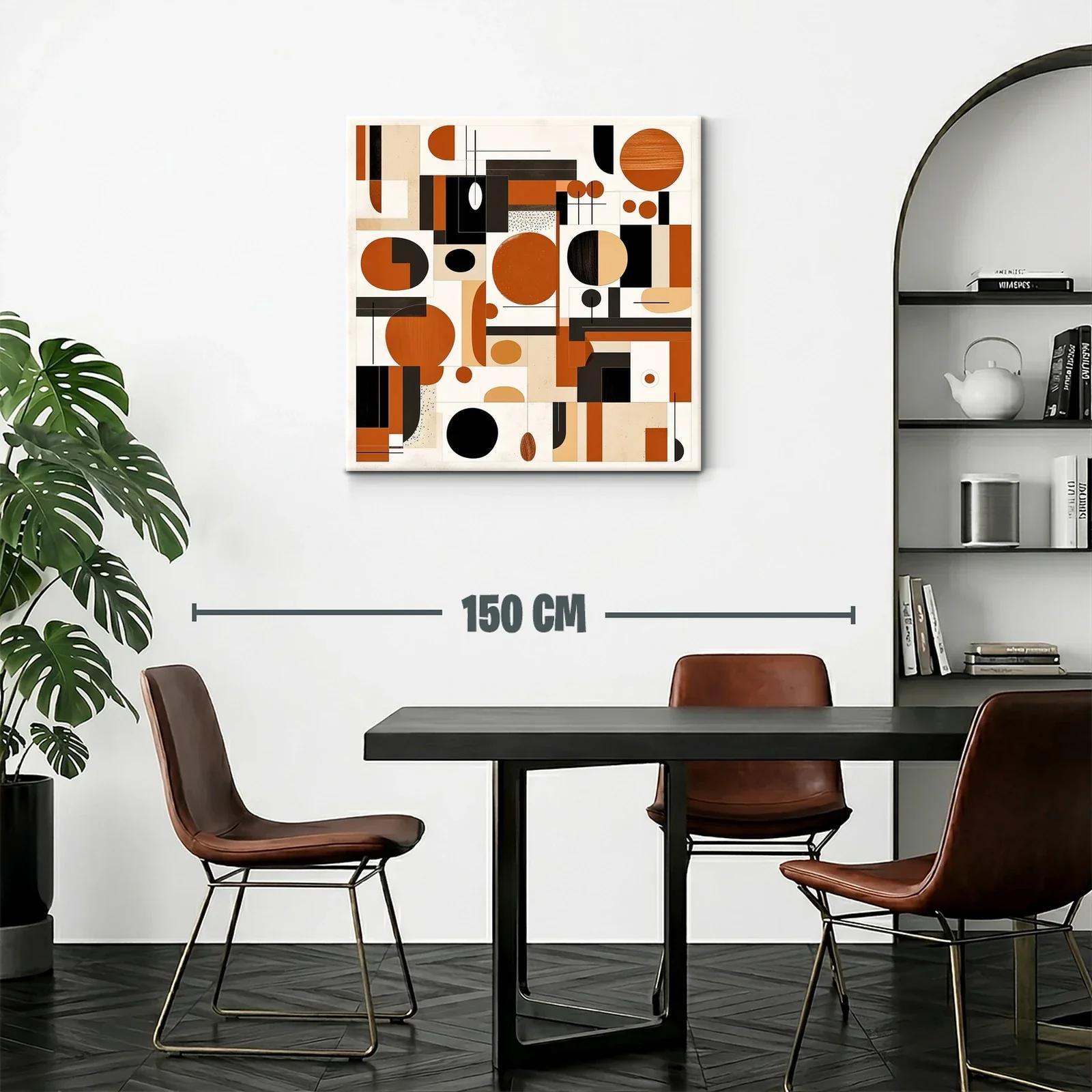 Composición geométrica con tonos terracota y negro — miniatura 2