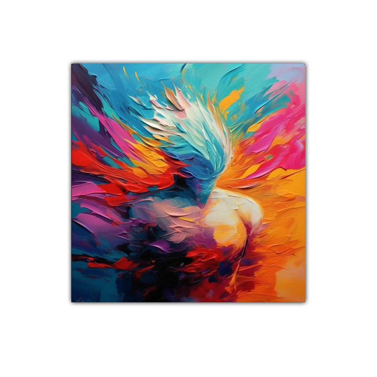 Explosión de colores vivos en figura abstracta dinámica — imagen principal