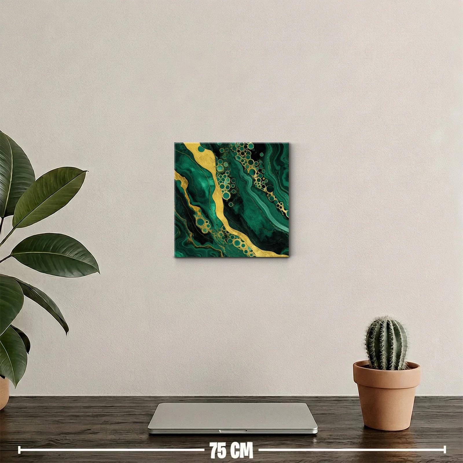 Energía y elegancia en formas orgánicas doradas y verdes — miniatura 2