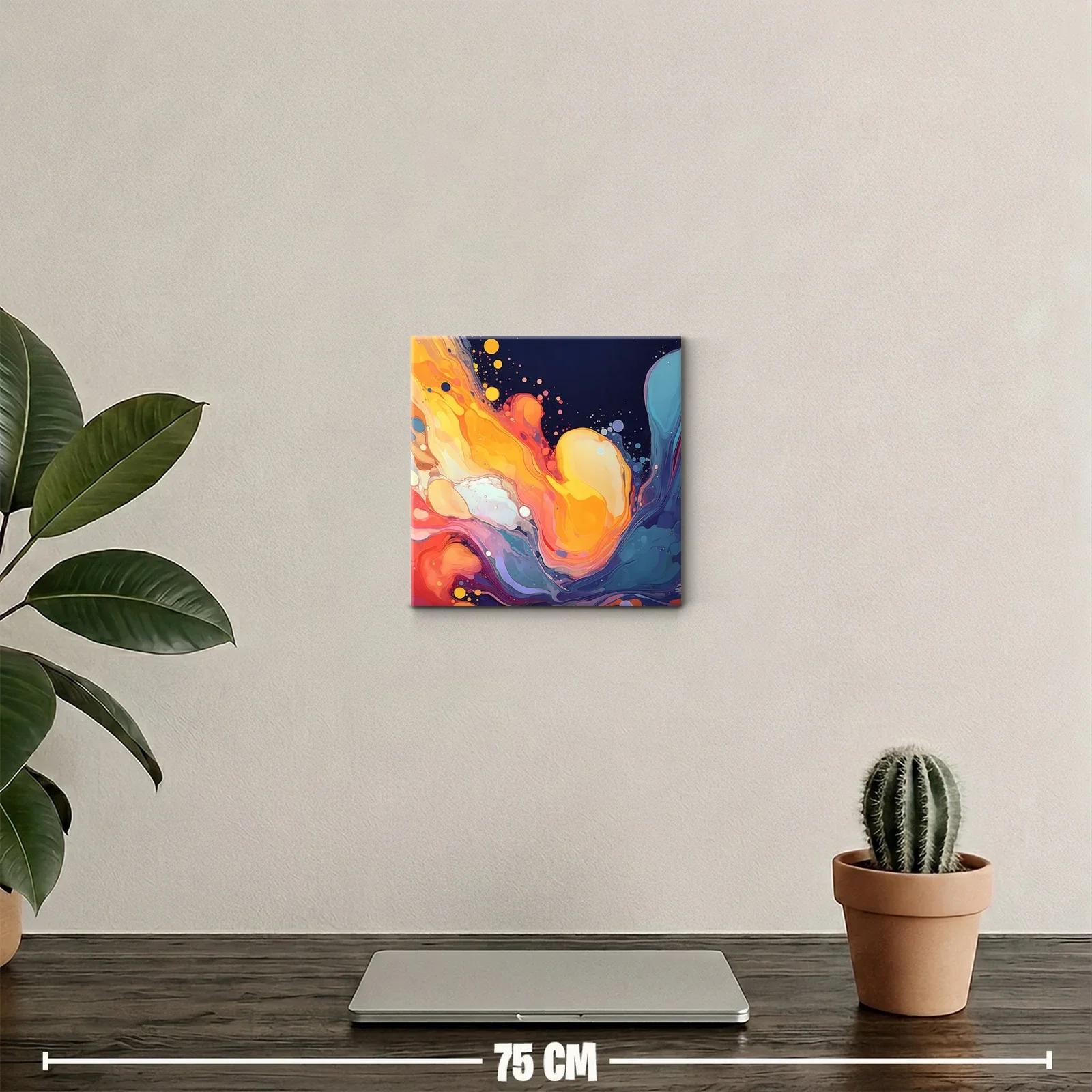 Cuadro abstracto con explosión de color y energía vibrante — miniatura 2