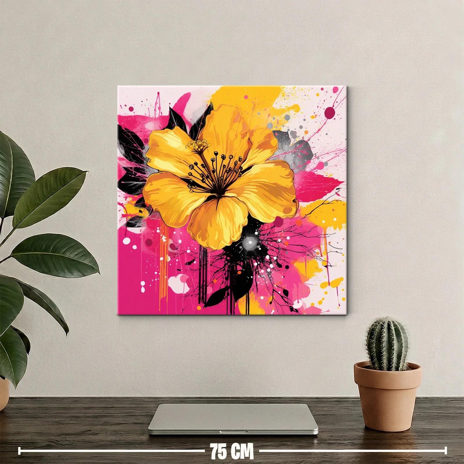 Flor vibrante en tonos amarillos y fucsias impactantes — miniatura 2
