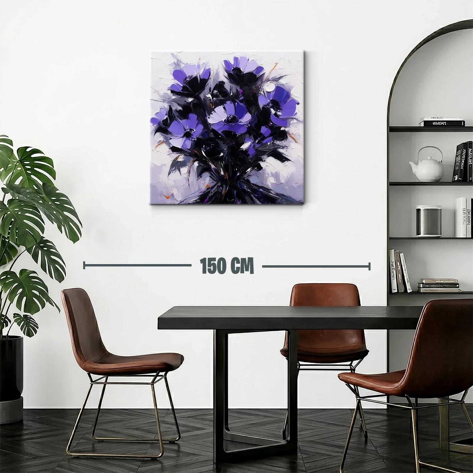 Elegante ramo de flores en tonos violetas y negros — miniatura 2